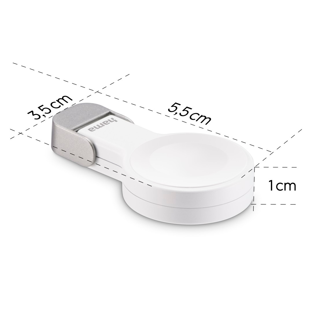 Hama USB-Ladegerät »Kabelloses Ladegerät für Apple Watch, mit USB-C Anschluss«, (1 St.), Wireless Charger, Magnetische Ausrichtung, Schnellladegerät