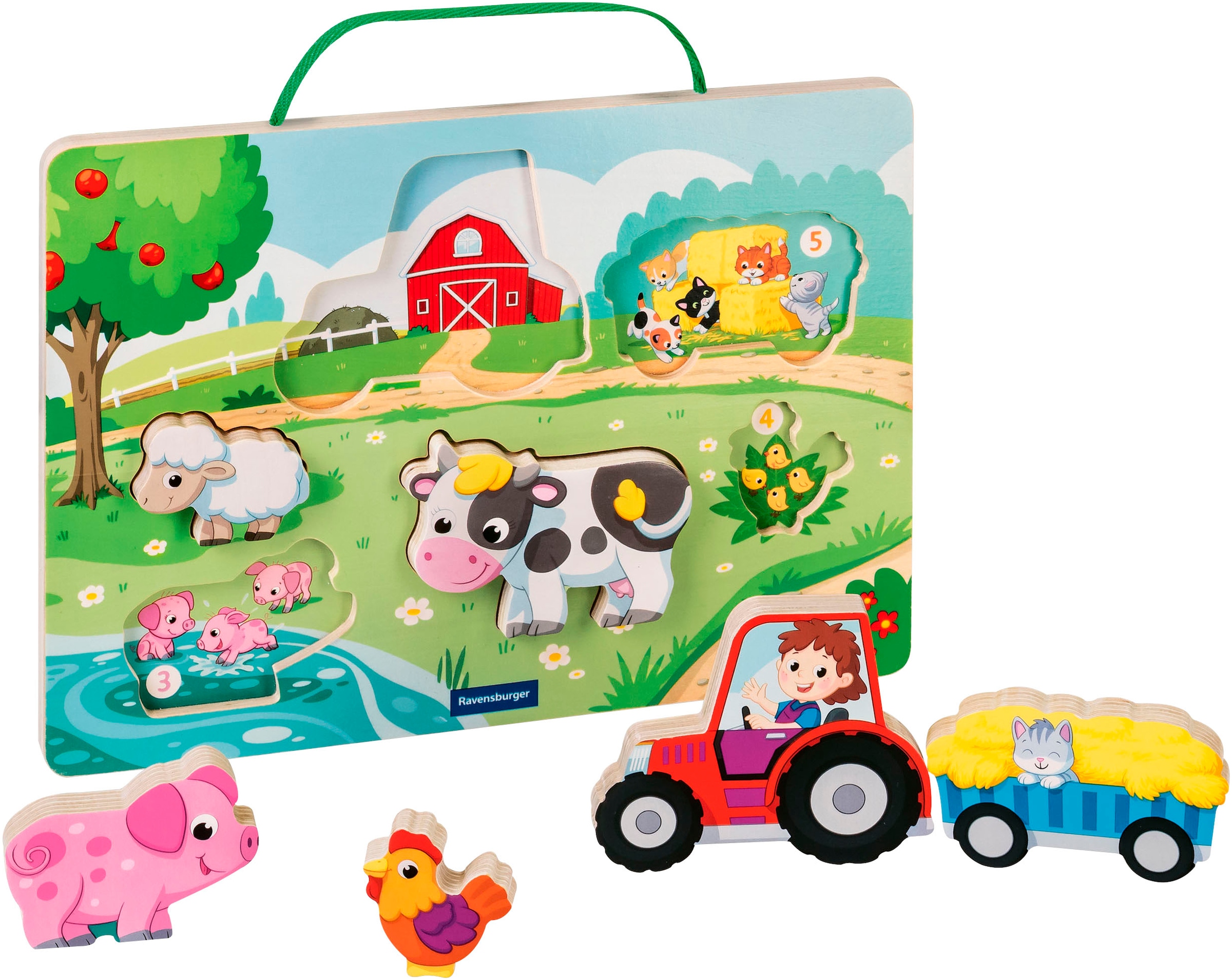 Ravensburger Puzzle »Play+ Magnetisches Holz-Zähl-Puzzl Bauernhof«
