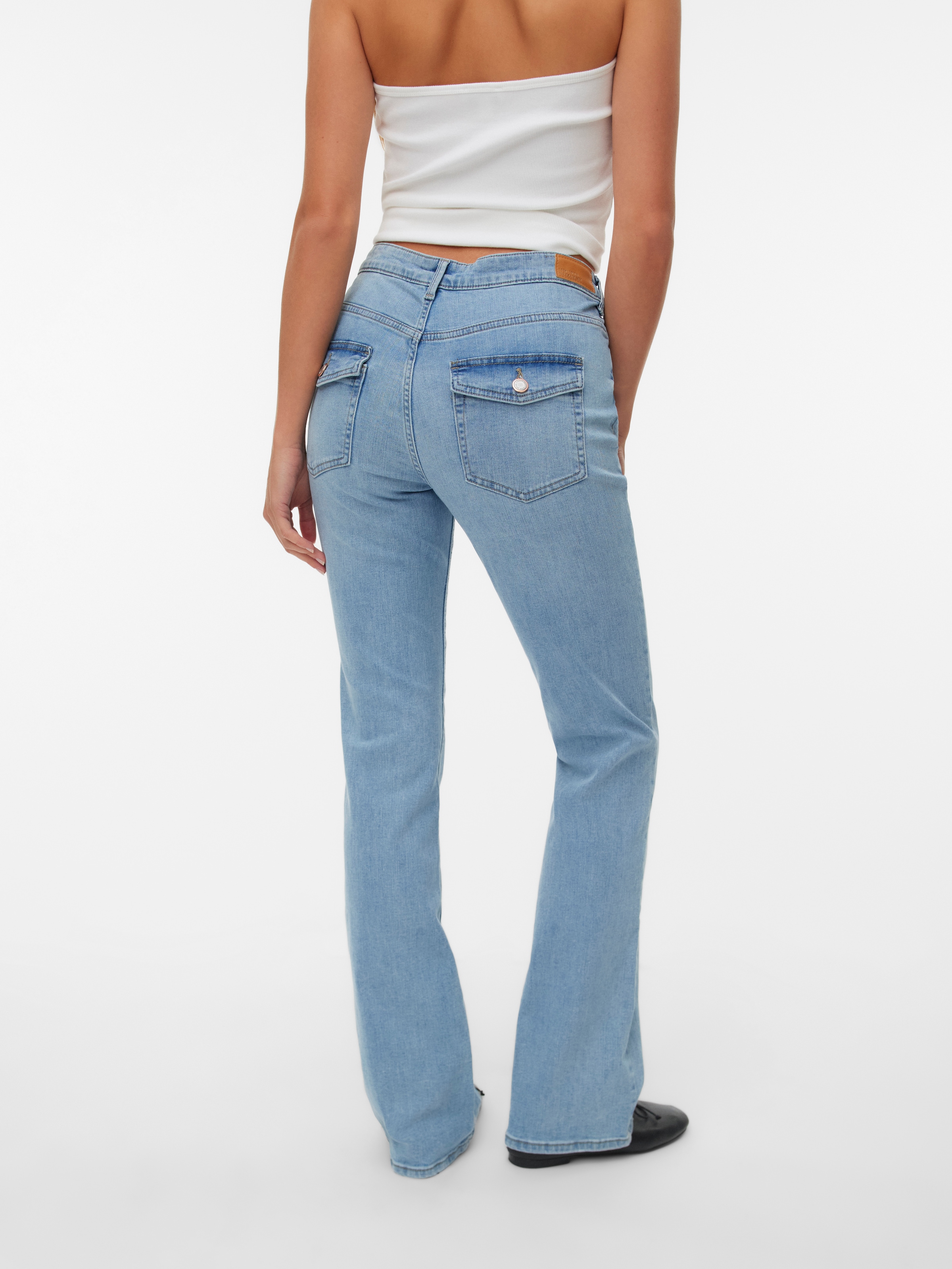 Vero Moda Bootcut-Jeans »VMFLASH MR FLARED POCKET JNS RA3043 NOOS«