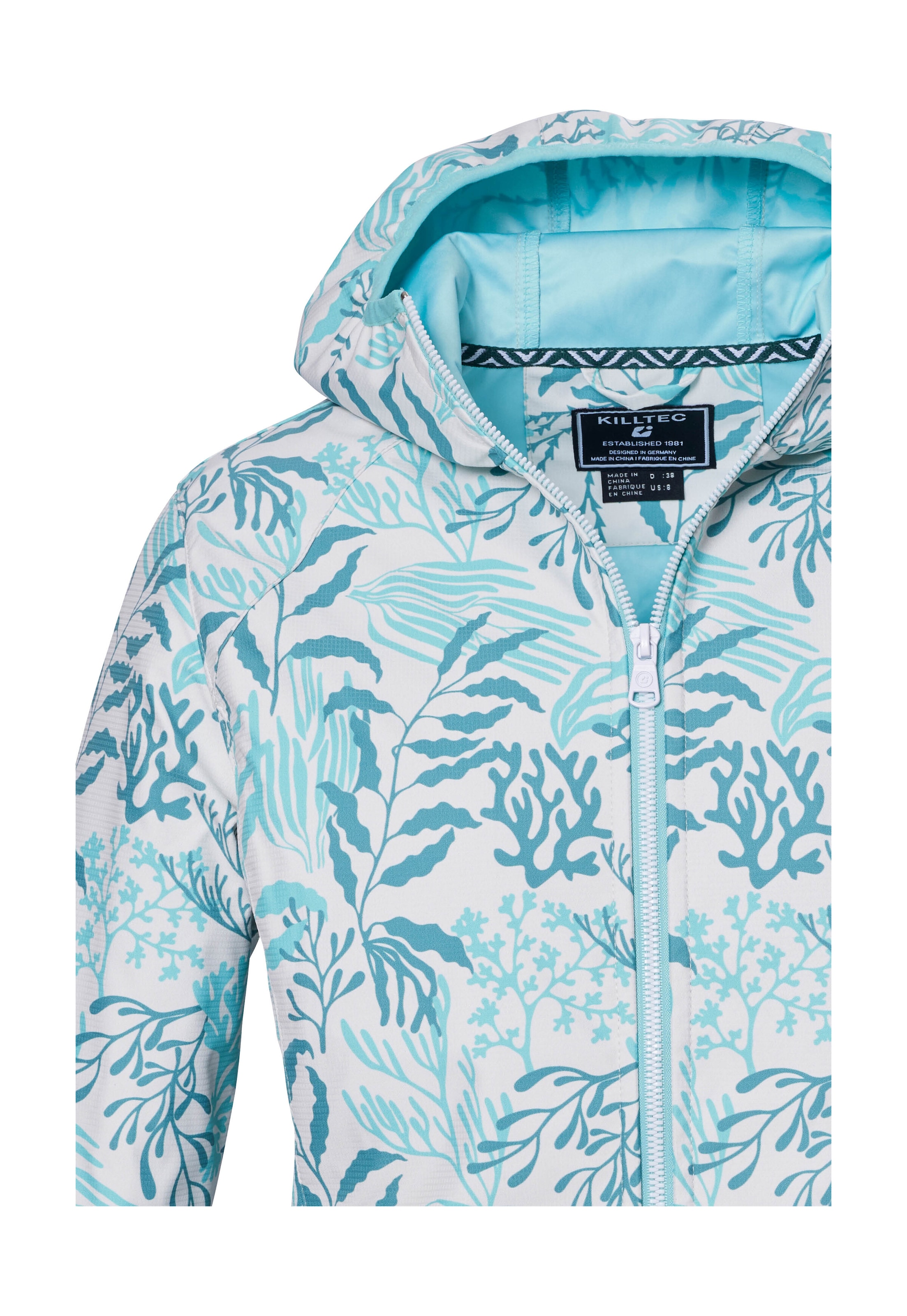 Killtec Softshelljacke »KOS 56 WMN SFTSHLL JCKT«, Wasserabweisende, winddichte Softshelljacke mit floralem Print
