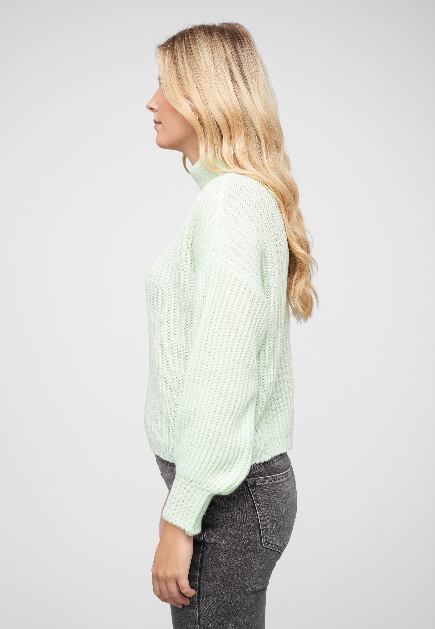 CLOUD 5IVE Rundhalspullover »CLOUD 5IVE Pullover mit Stehrollkragen und V-Ausschnitt«, (1 tlg.)