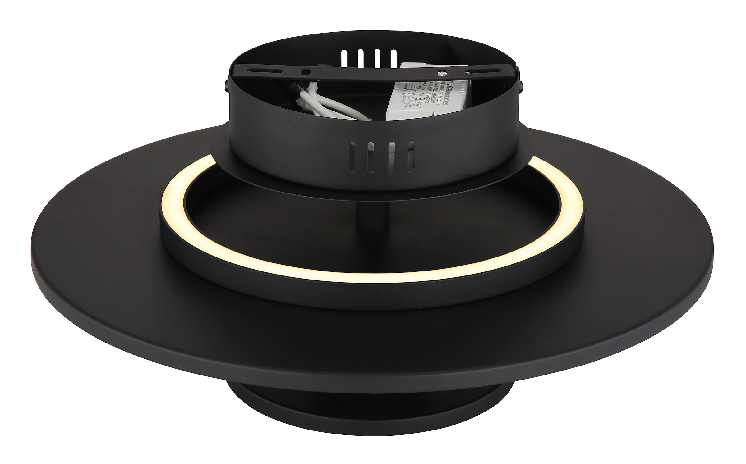 GLOBO LIGHTING LED Deckenleuchte »CARTER«, Leuchtmittel LED-Modul | LED fest integriert, Deckenlampe/3 Stufen bei Lichtschein/Wohnzimmer/schwarz