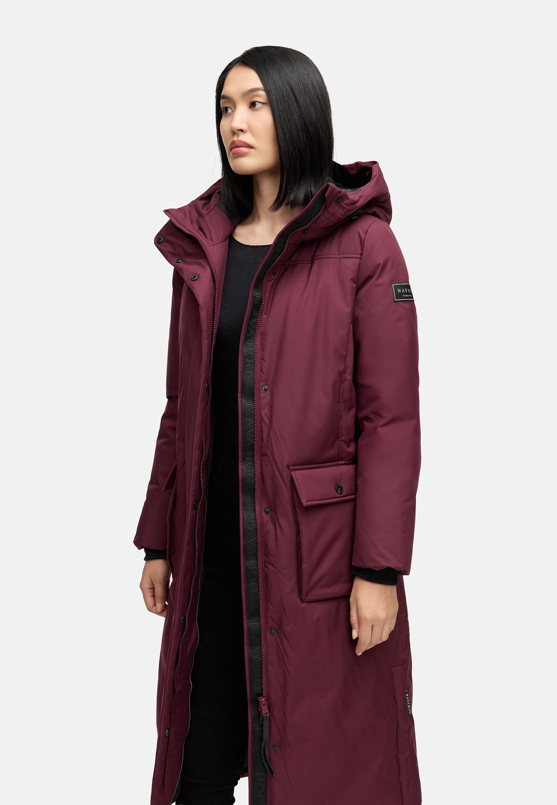 Navahoo Wintermantel »Wolkenfrost XIV« Extralanger Damen Mantel mit Kapuze