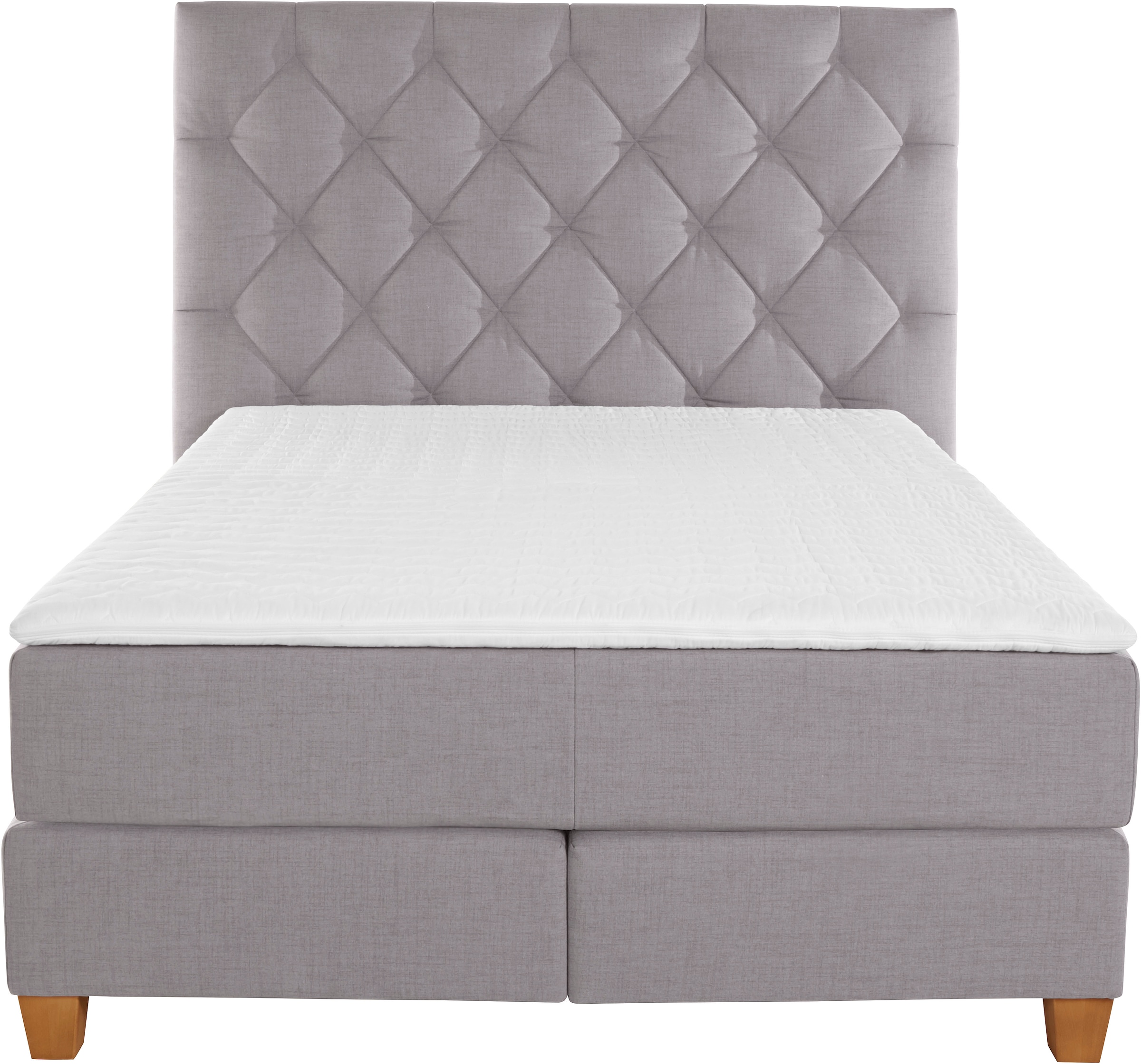 Home affaire Boxspringbett »Harmones hoch« in 3 Breiten, Härtegrad auch im Mix mit je 1 Matratze in H2 und H3