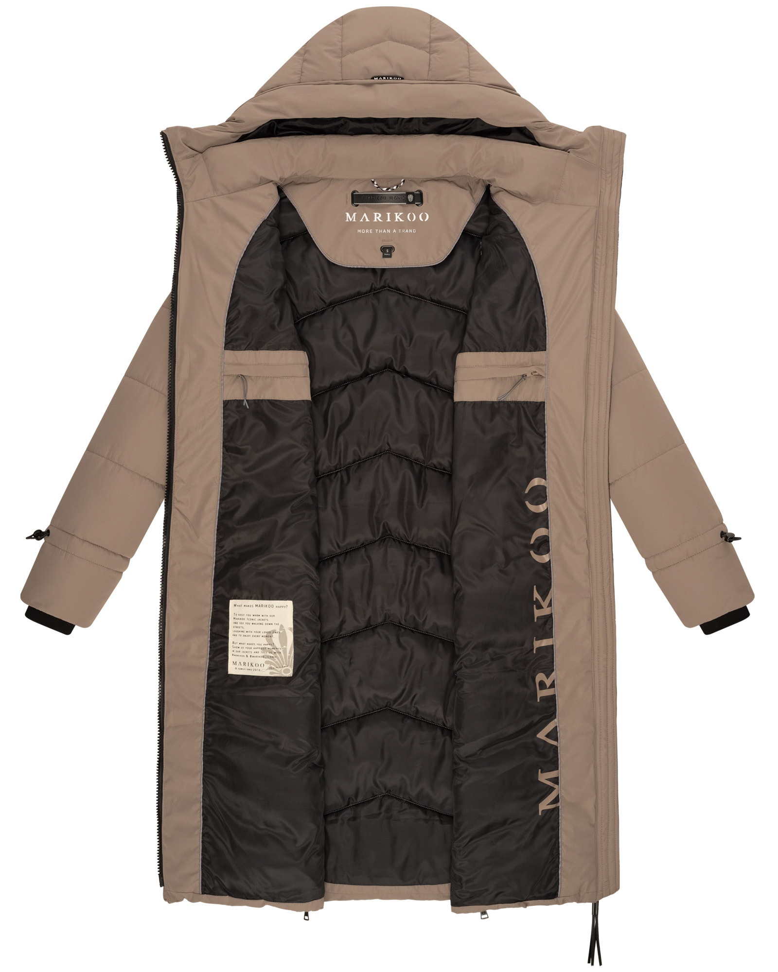 Marikoo Winterjacke »Tomomii XVI«, warmer Winter Stepp Mantel mit Kapuze