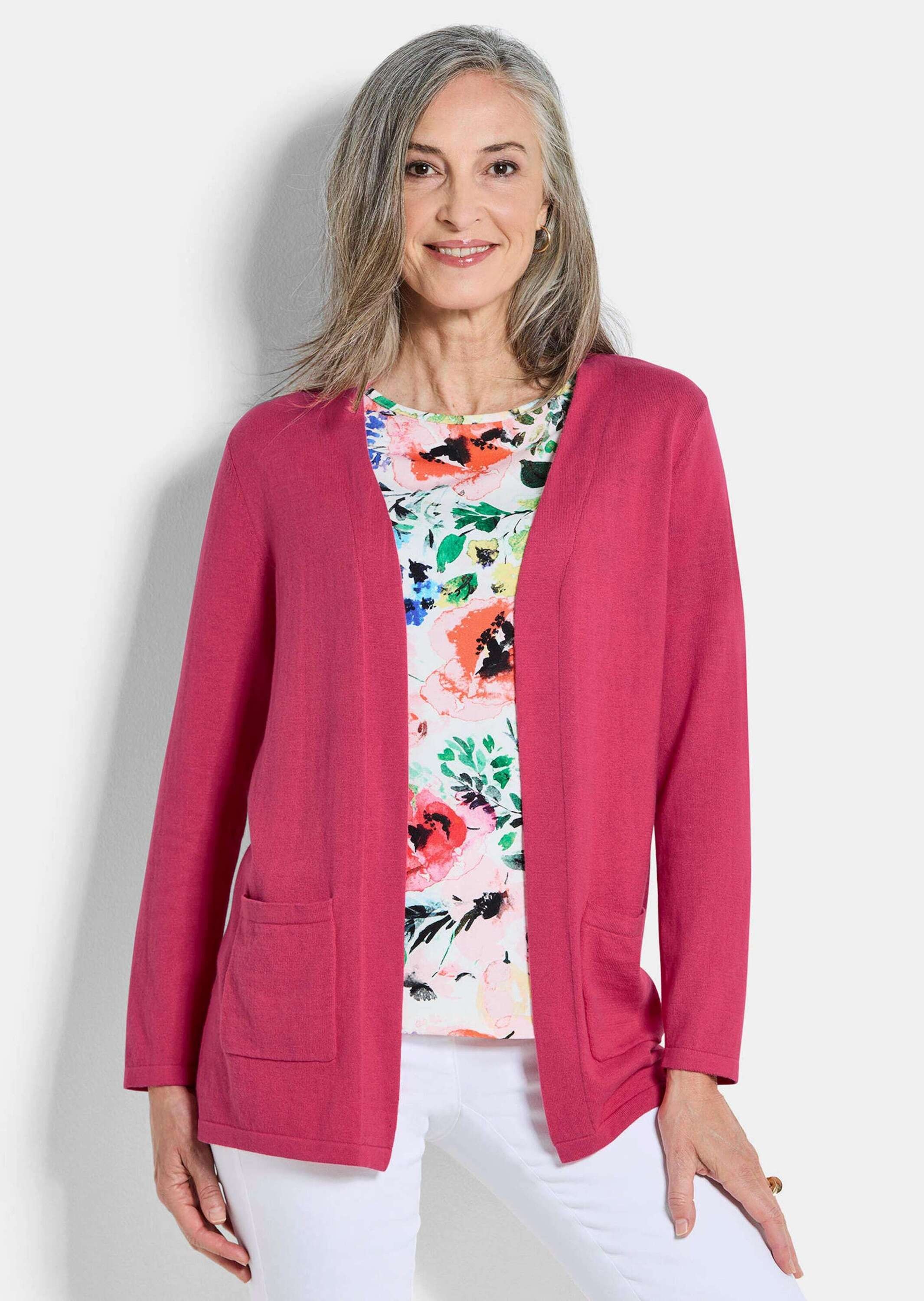 Thumbnail - GOLDNER Strickjacke "Kurzgröße Elegante Strickjacke mit Kaschmir" mit Kaschmieranteil