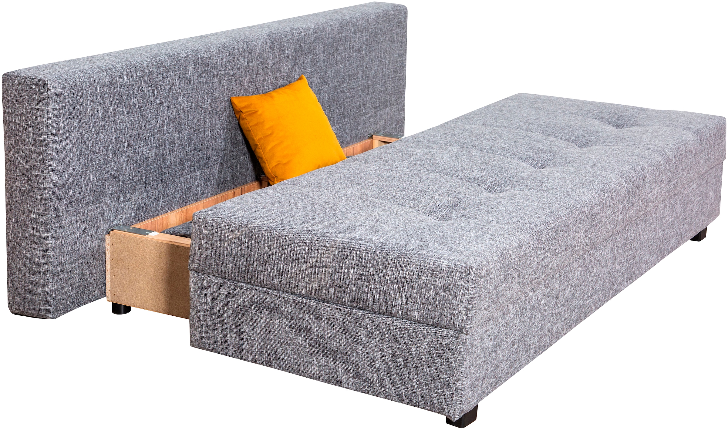 COLLECTION AB Schlafsofa »DARIA inklusive Schlafunktion und Bettkasten«, Schlafsofa,Bettfunktion,Bettkasten,inklusive Rückenkissen,Federkern
