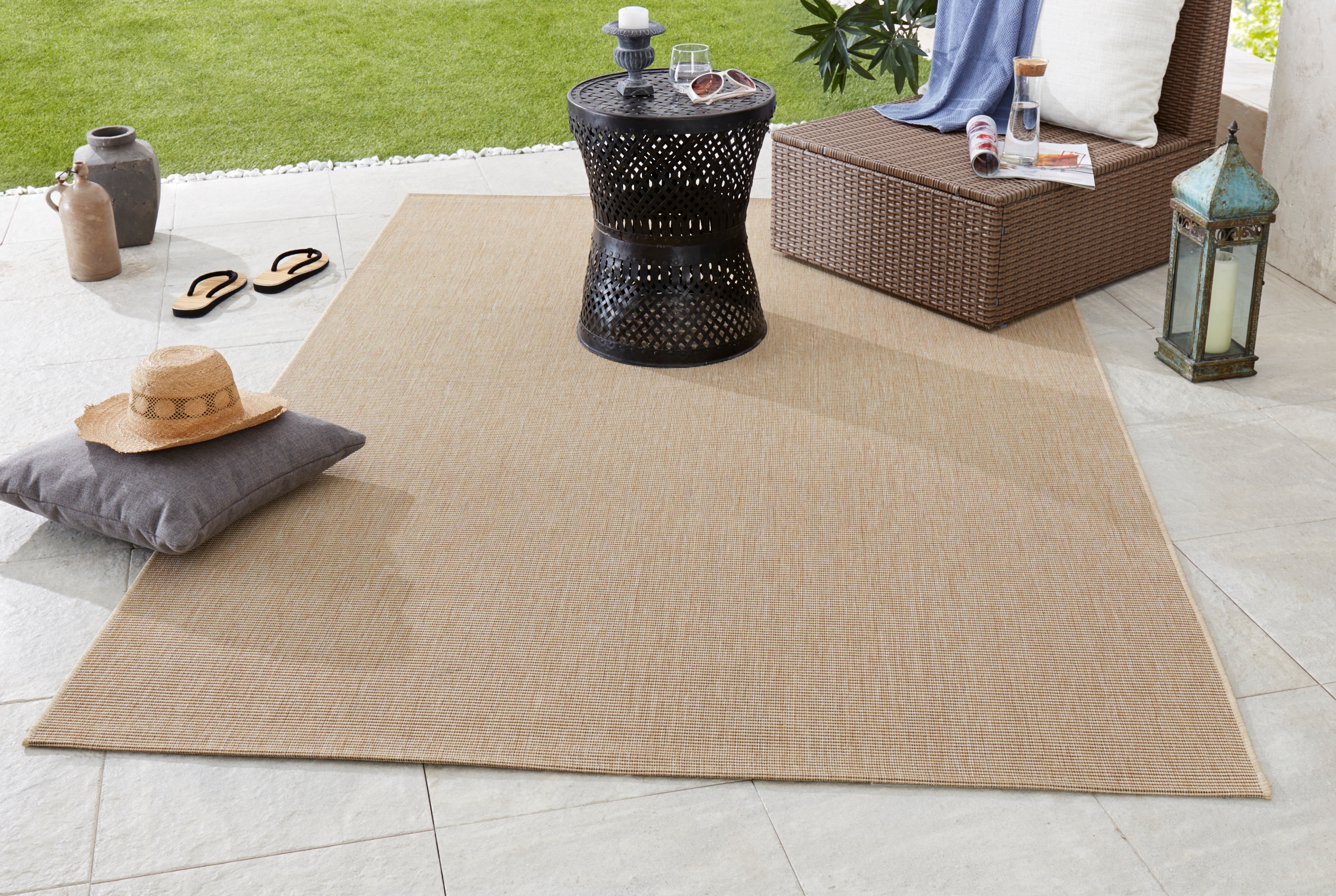 HANSE Home "Match" rechteckig 8 mm Höhe In-& Outdoor, Kurzflor, Läufer, Modern, Unifarben, Wohnzimmer, Balkon