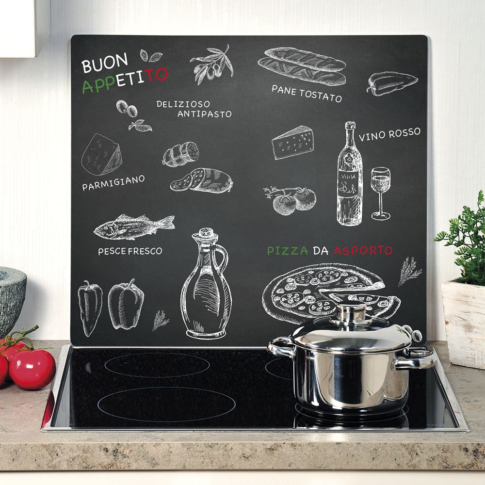 KESPER® Schneide- und Abdeckplatte »Multi-Glasschneideplatte, Ristorante, 56x50 cm«, (1 tlg.), vielseitig einsetzbar
