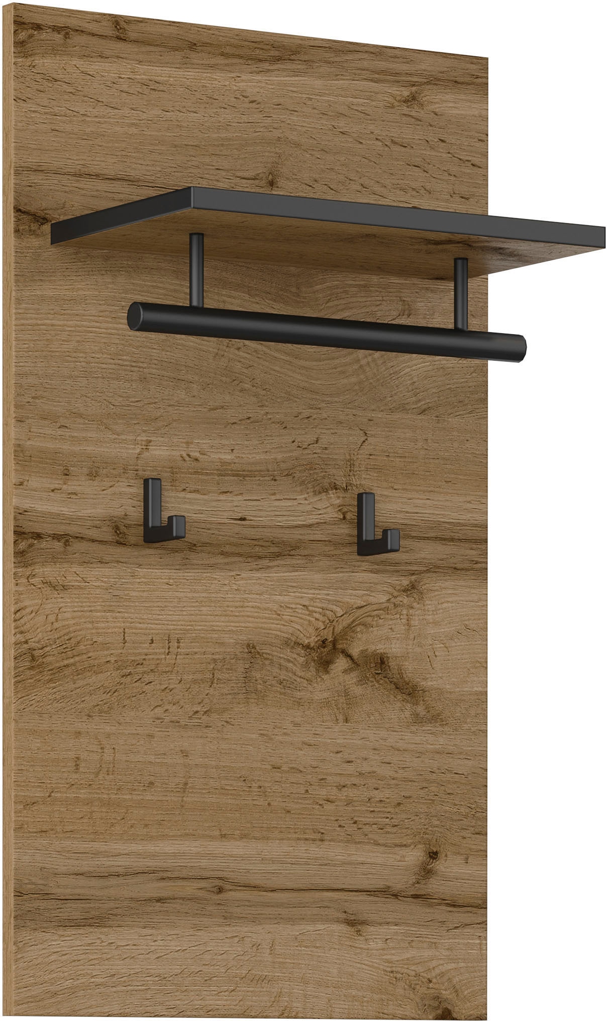 INOSIGN Garderobenpaneel »Cross,Breite 40 cm modernes Wandregal mit Haken und Kleiderstange«, Wandgarderobe, Aufhänger, Höhe 70 cm