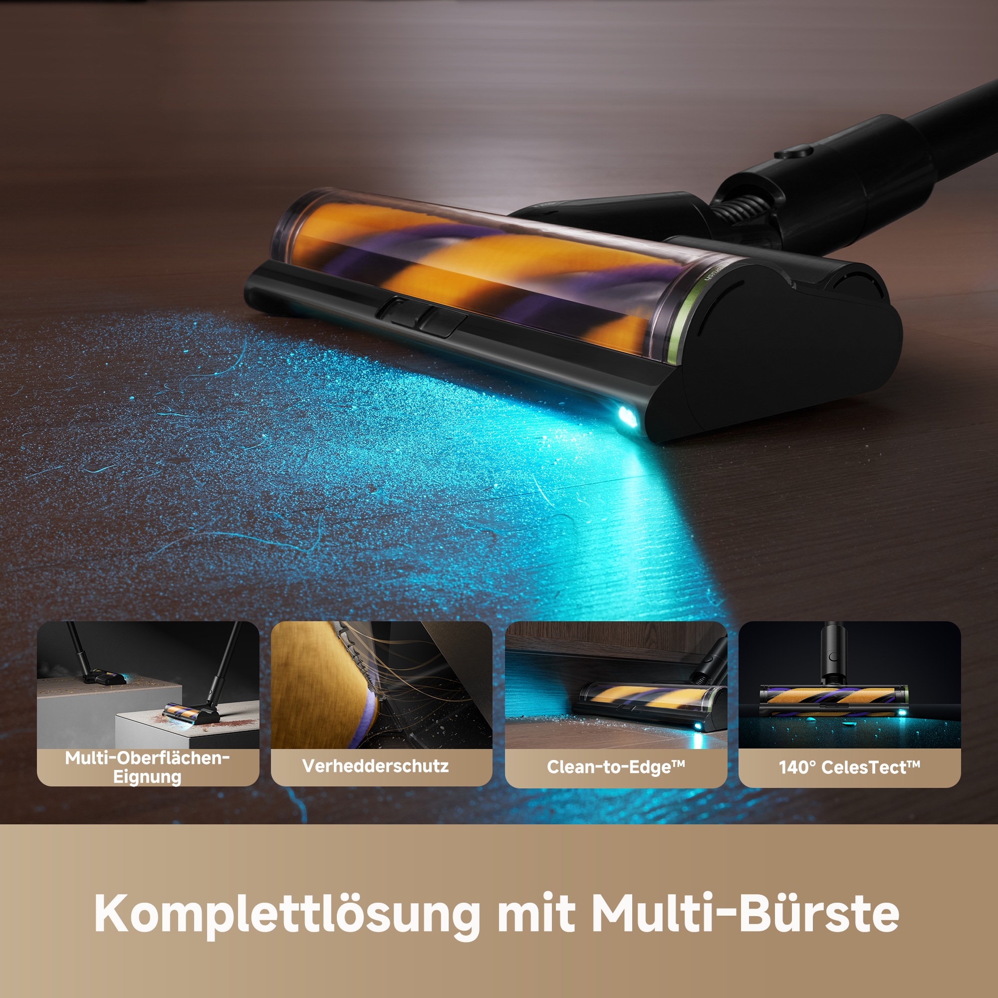 Dreame Akku-Handstaubsauger »Dreame Z40 Station mit Absaugstation und 28.000 Pa Saugkraft«, Nasswischfunktion, vielseitige Aufsätze, automatische Entleerung