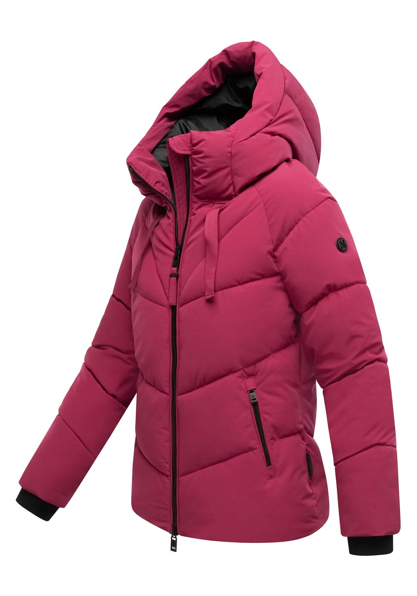 Marikoo Winterjacke »Kwamee«, Schräg gesteppte Winterjacke mit fester Kapuze