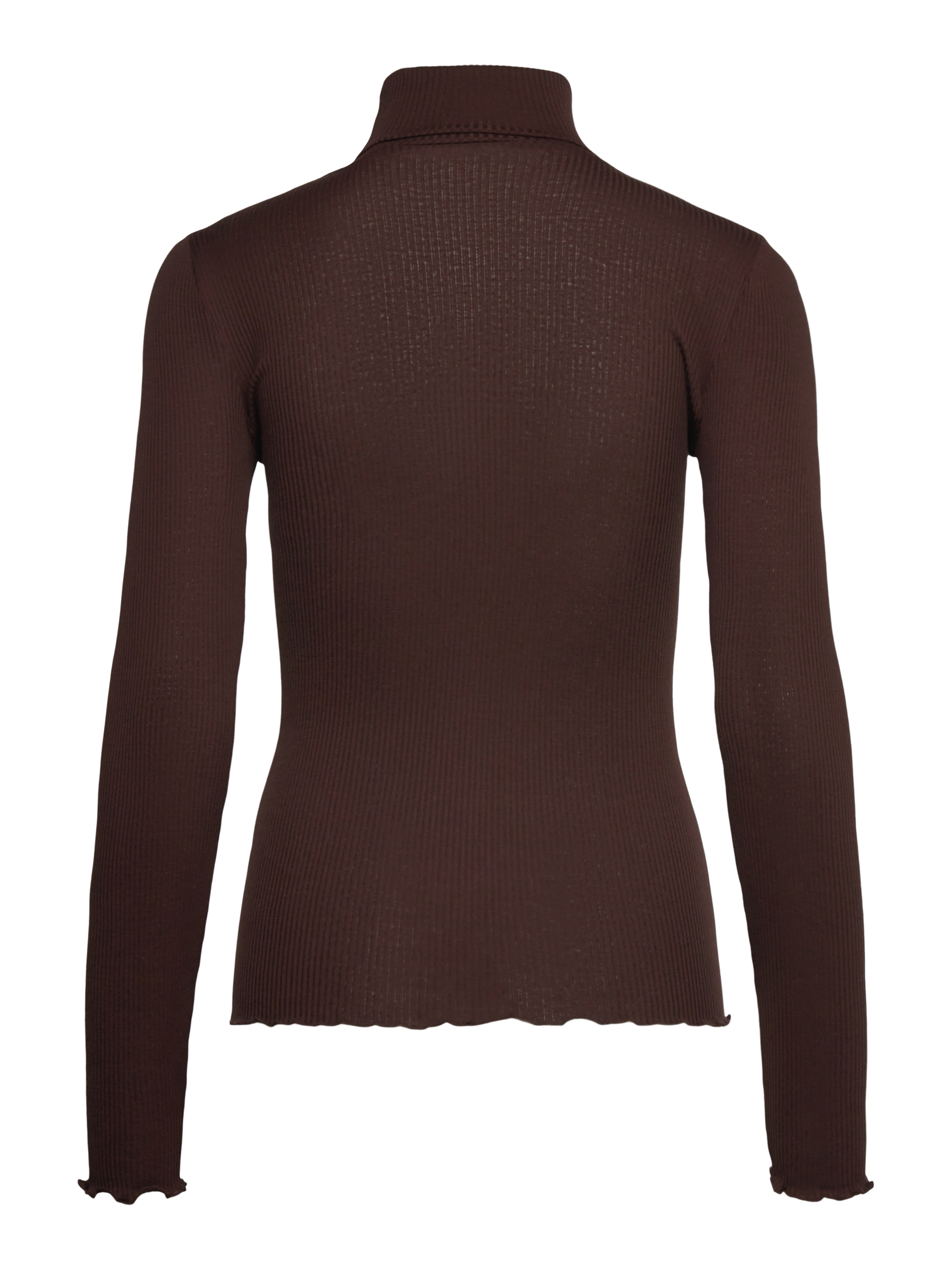 rosemunde Rollkragenshirt »Beatha silk shirt mit Seide« mit langen Ärmeln, gewellter Saum, Seidenmischung