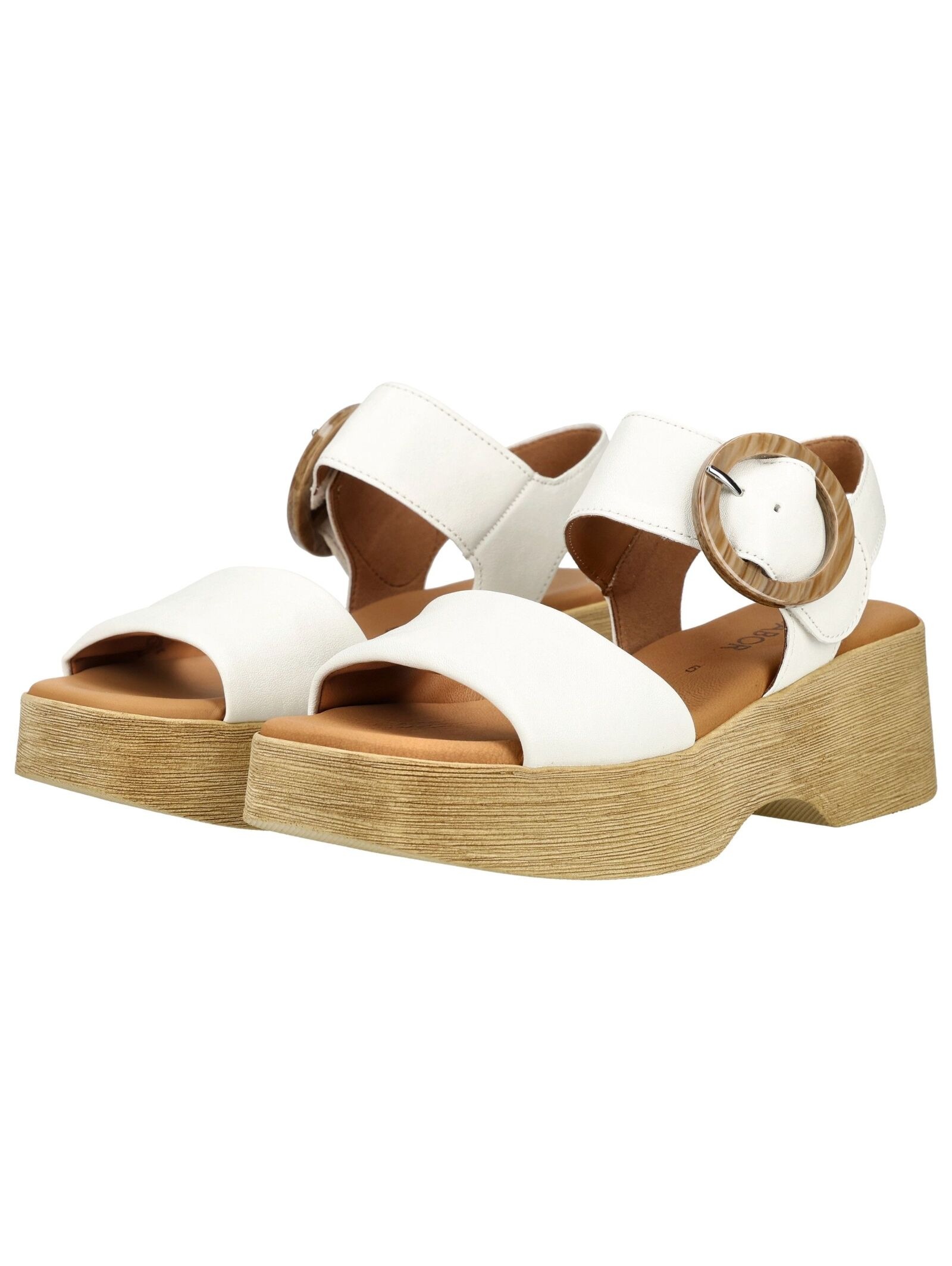 Gabor Sandals Smooth Leather White 38.5 3