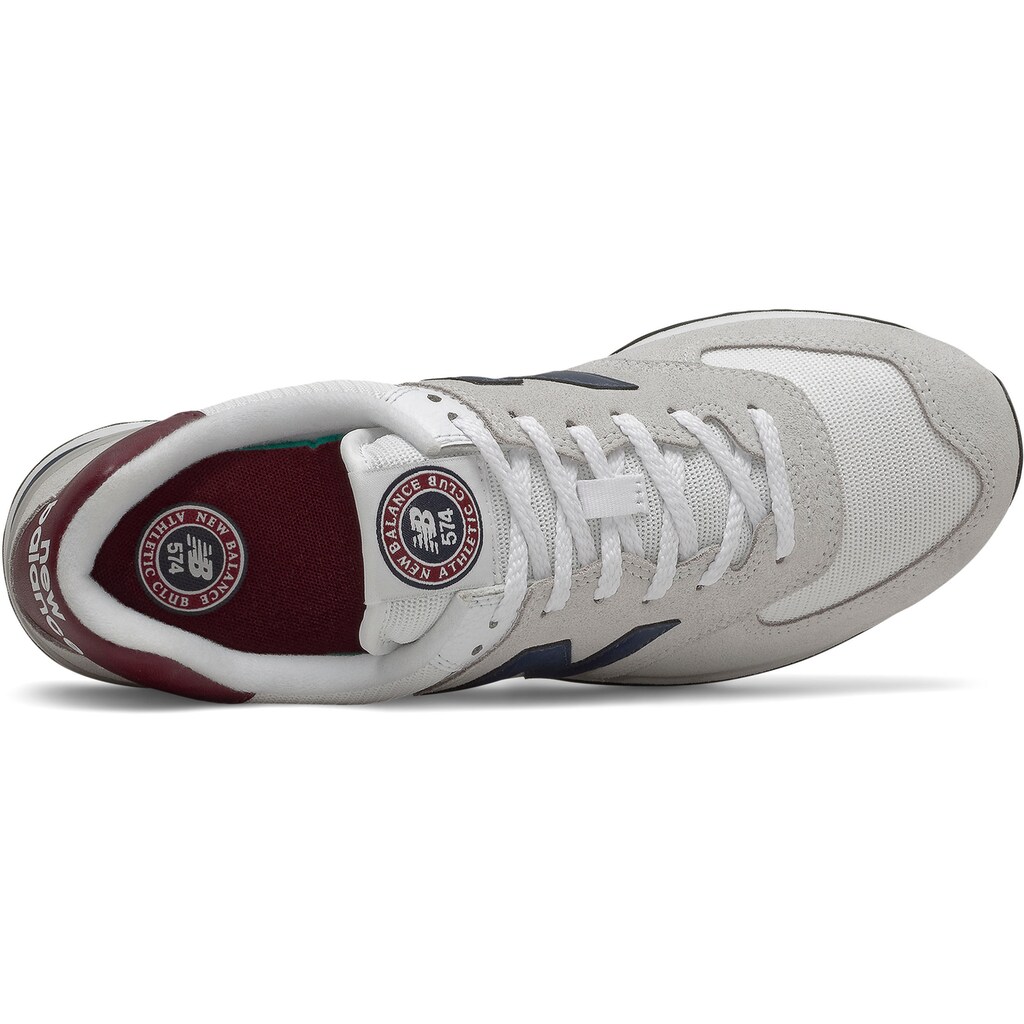 Schuhe Sportive Schuhe New Balance Sneaker »ML574 Higher Learning Pack«, mit praktischer Schnürung hellgrau-navy-dunkelrot