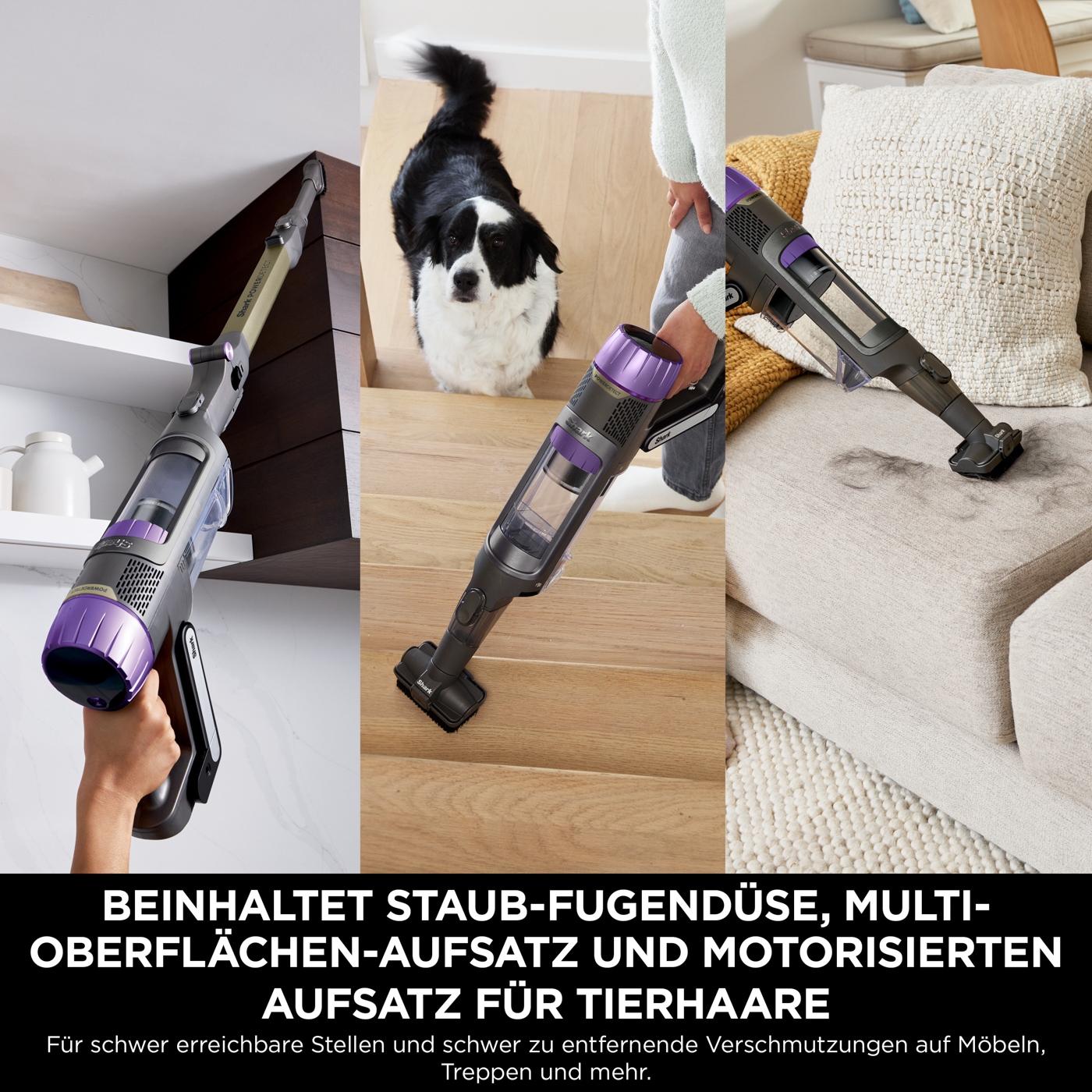 Shark Akku-Stielstaubsauger »Shark PowerDetect Clean & Empty IP3251EUT«, Akku-Staubsauger für Tierhaare, automatische Entleerungsstation