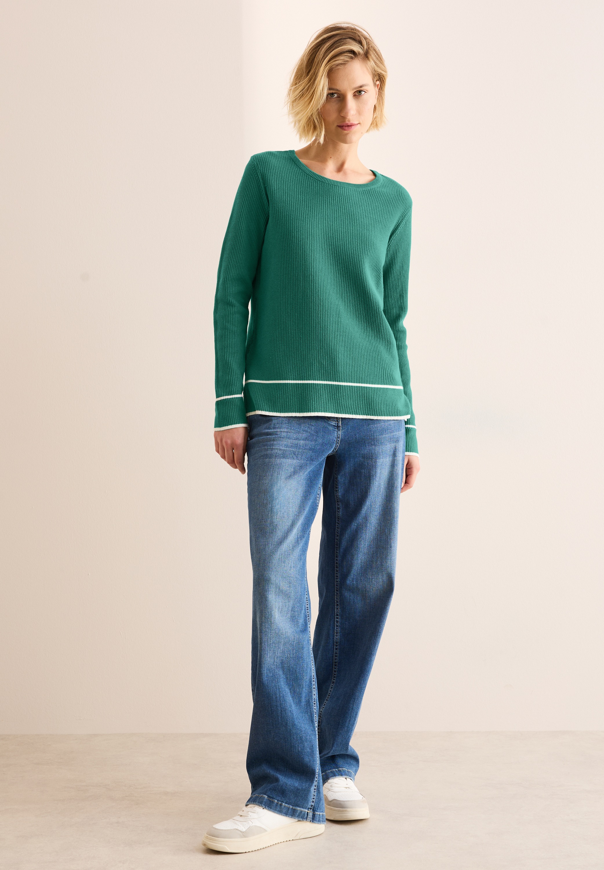 STREET ONE Strickpullover, aus Feinstrick