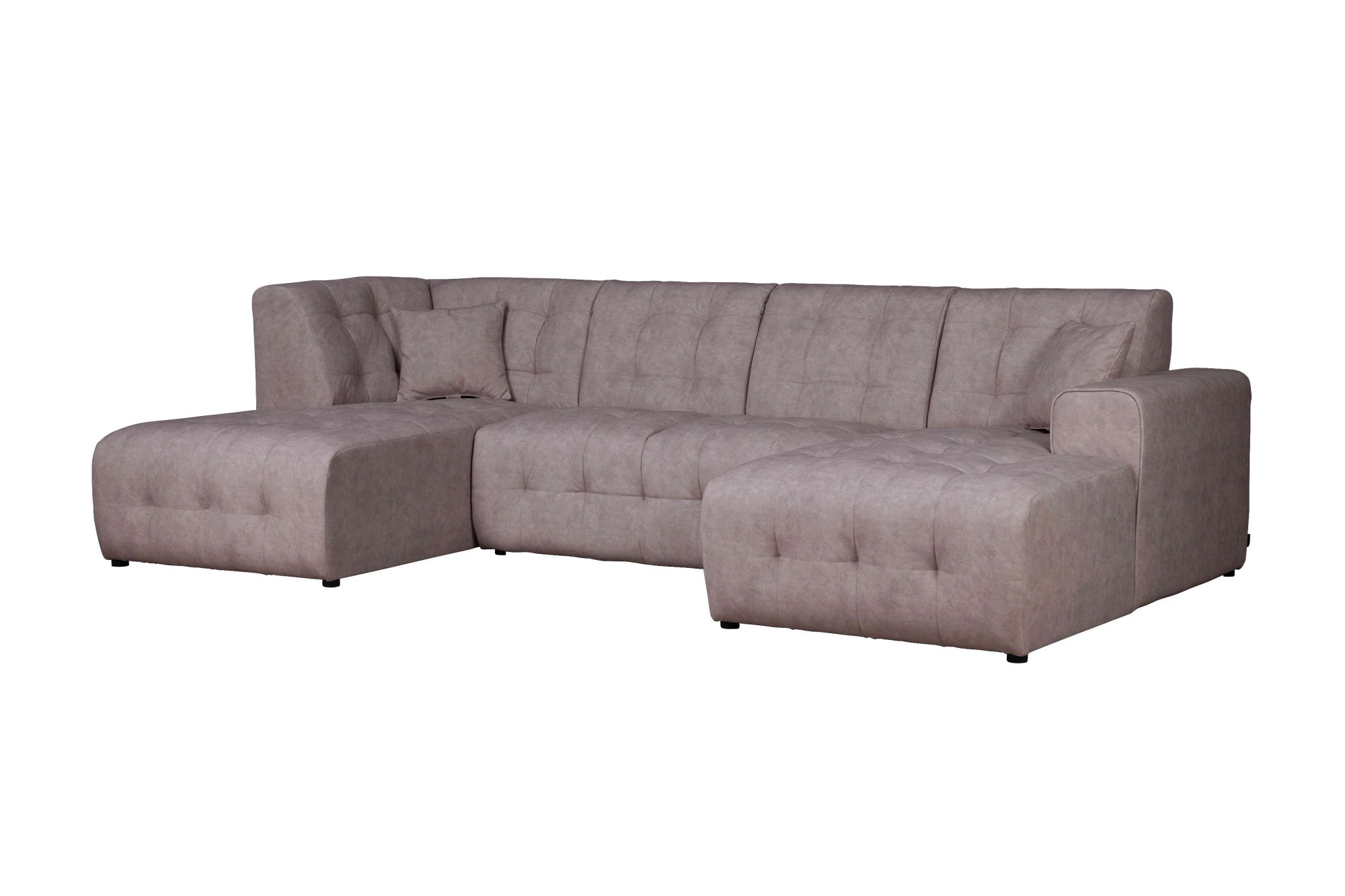 Home affaire Wohnlandschaft »Nosia U-Form«, incl. 2 Zierkissen, mit feiner Steppung