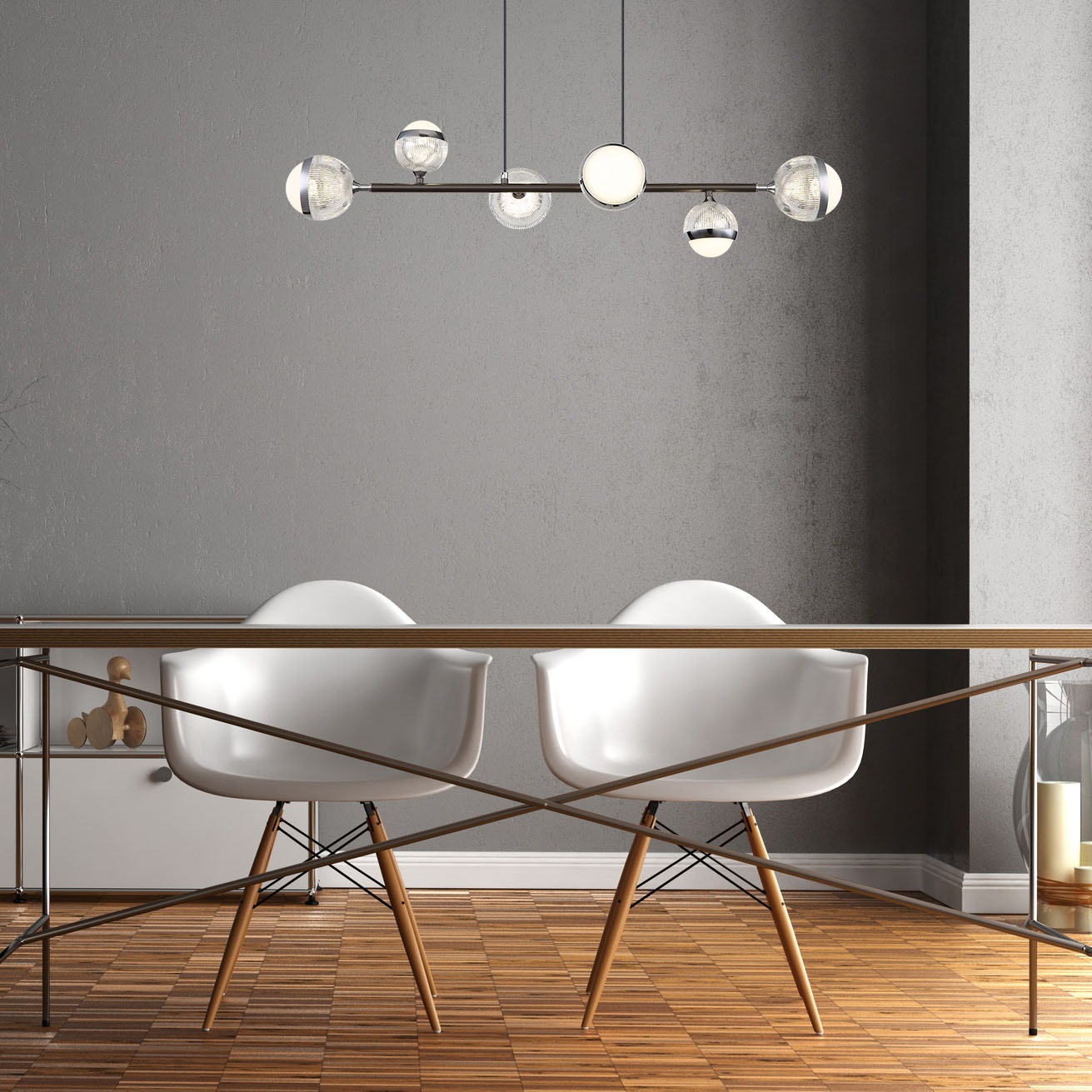 GLOBO LIGHTING LED Pendelleuchte »UNTSY«, Leuchtmittel LED-Modul | LED fest integriert, Hängelampe/Hängeleuchte/Wohnzimmer/Esstisch/elegant
