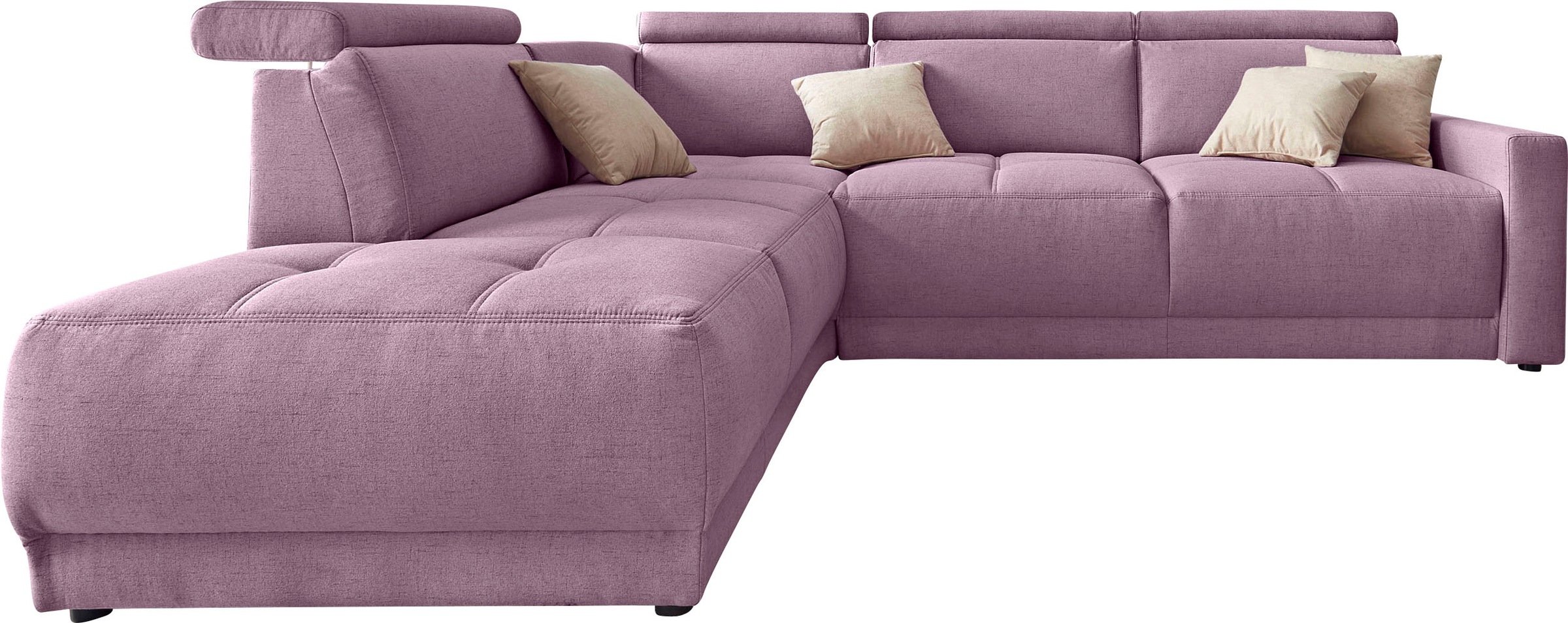DOMO collection Ecksofa "Ava, moderne Sitzheftung mit toller Doppelnaht, ko günstig online kaufen