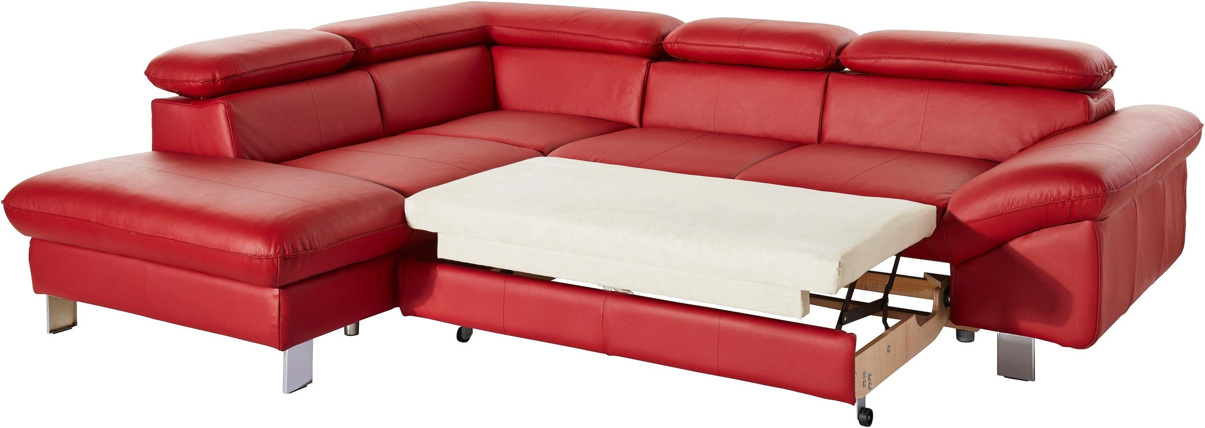 COTTA Polstergarnitur »Driver L-Form«, (Set), Set bestehend aus: Ecksofa mit Kopfteilverstellung & Hocker