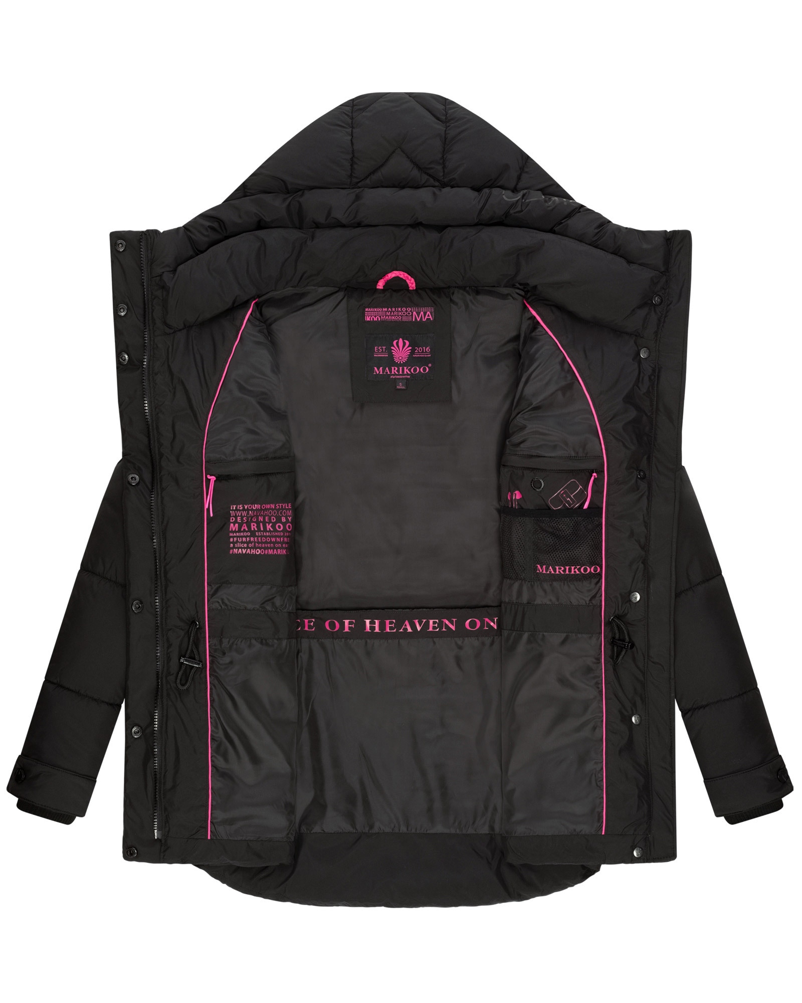 Marikoo Winterjacke »Akumaa«, mit tailliertem Schnitt