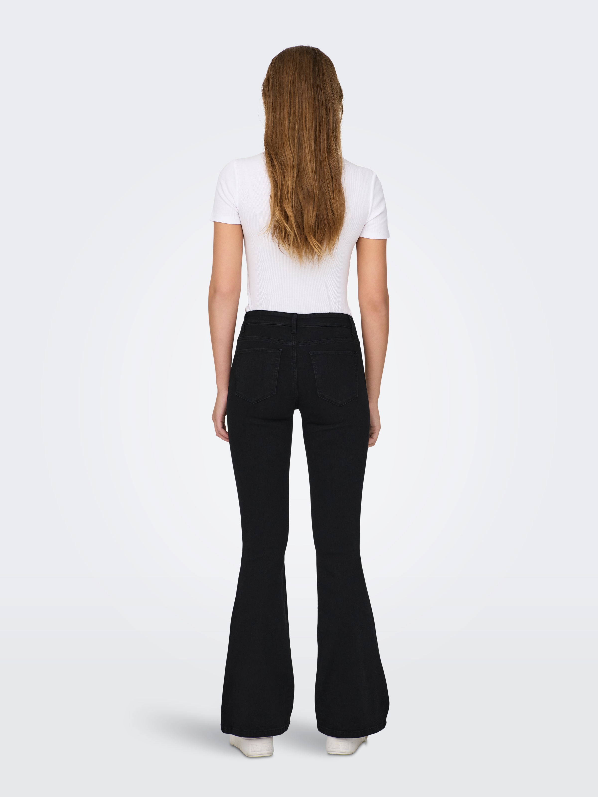 ONLY Bootcut-Jeans »ONLREESE REG RETRO FLARED DNM BOX« Materialmix, bootcut fit