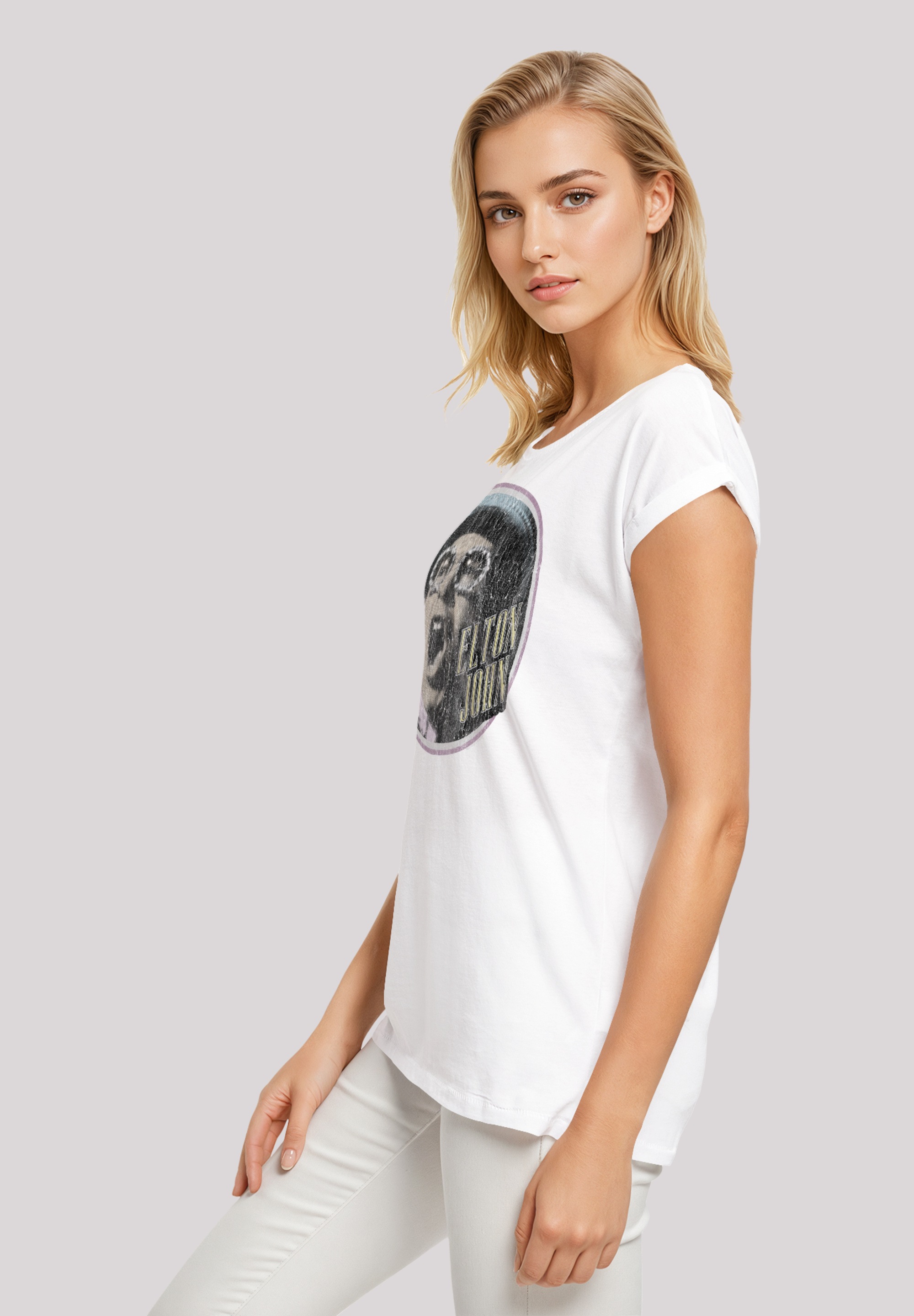 F4NT4STIC T-Shirt »Elton John Vintage Circle«, Premium Qualität