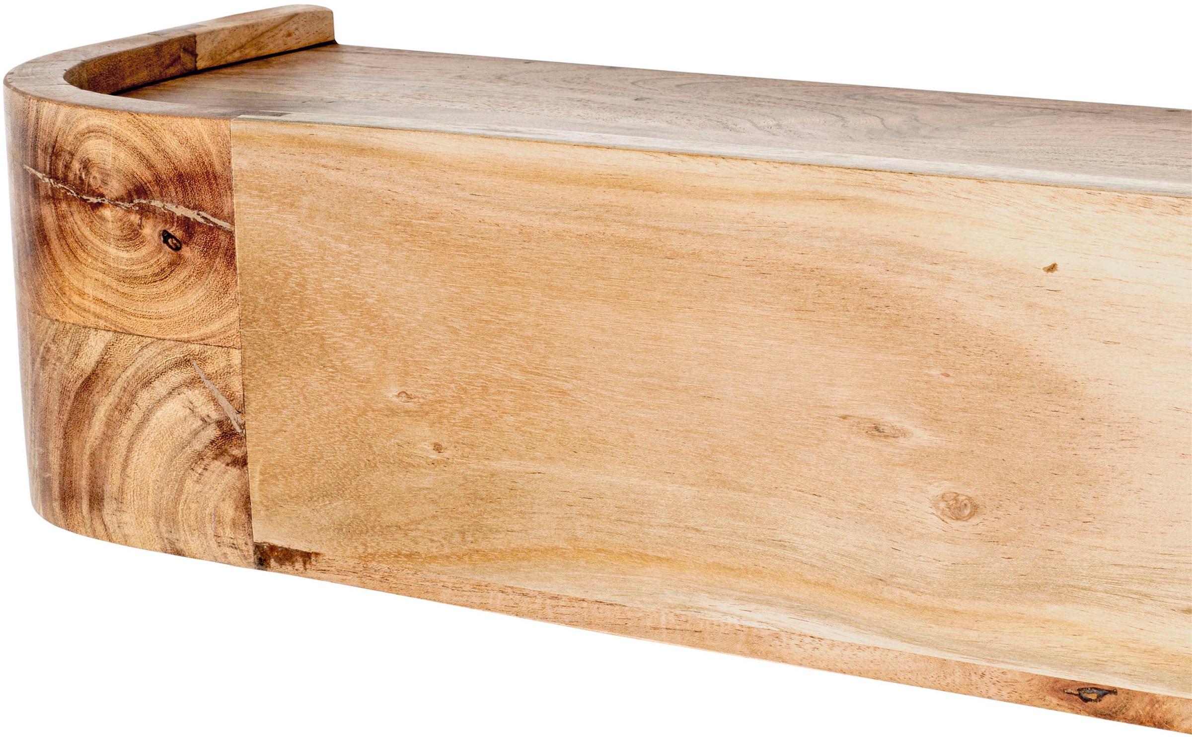HAKU Wandgarderobe »Wandgarderobe« 1 Stk. tlg. rechteckig - aus Massivholz Braun - B/T/H 100/20/13 cm