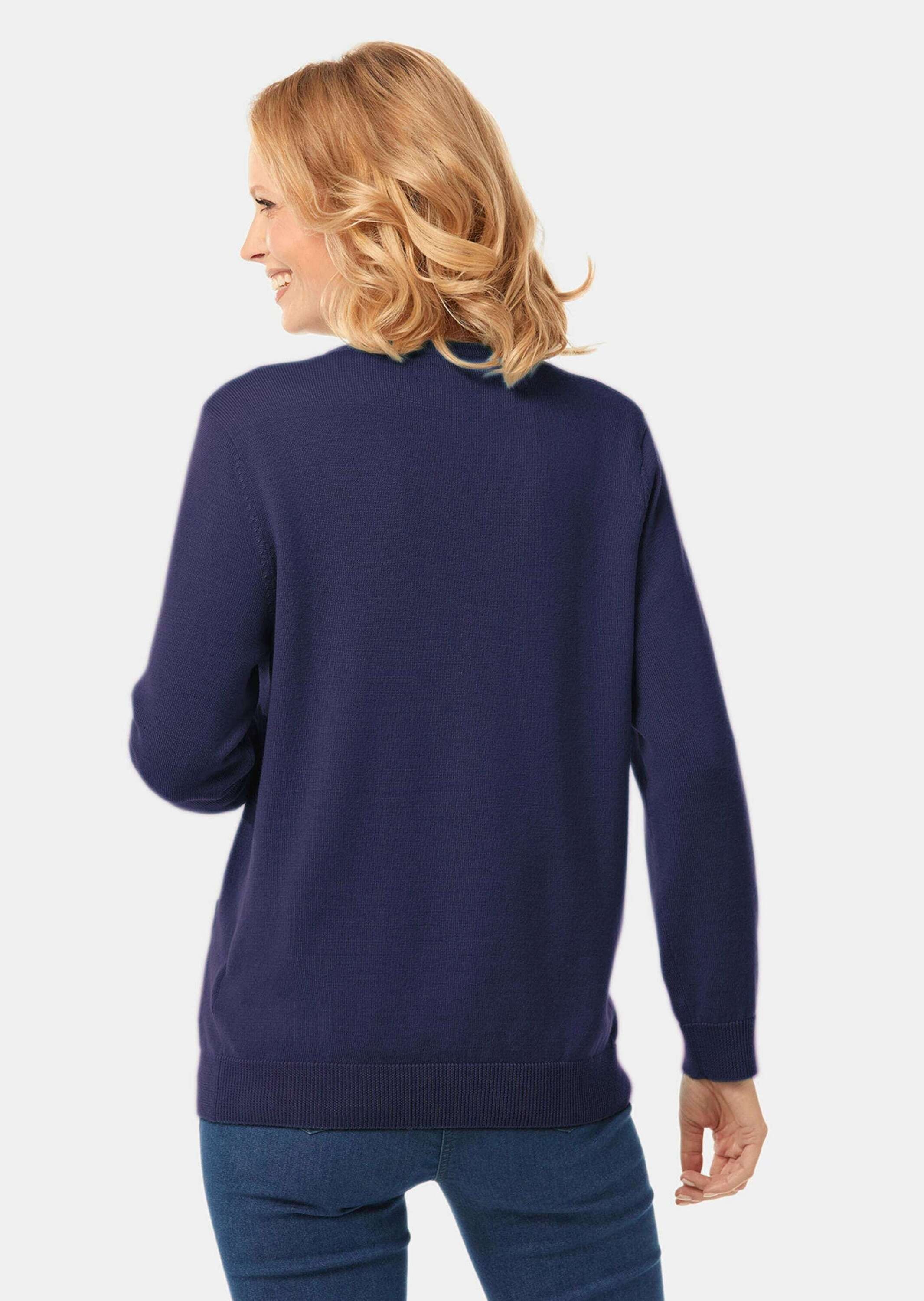 GOLDNER Strickpullover »Kurzgröße Strick-Twinset aus Merino-Schurwolle«
