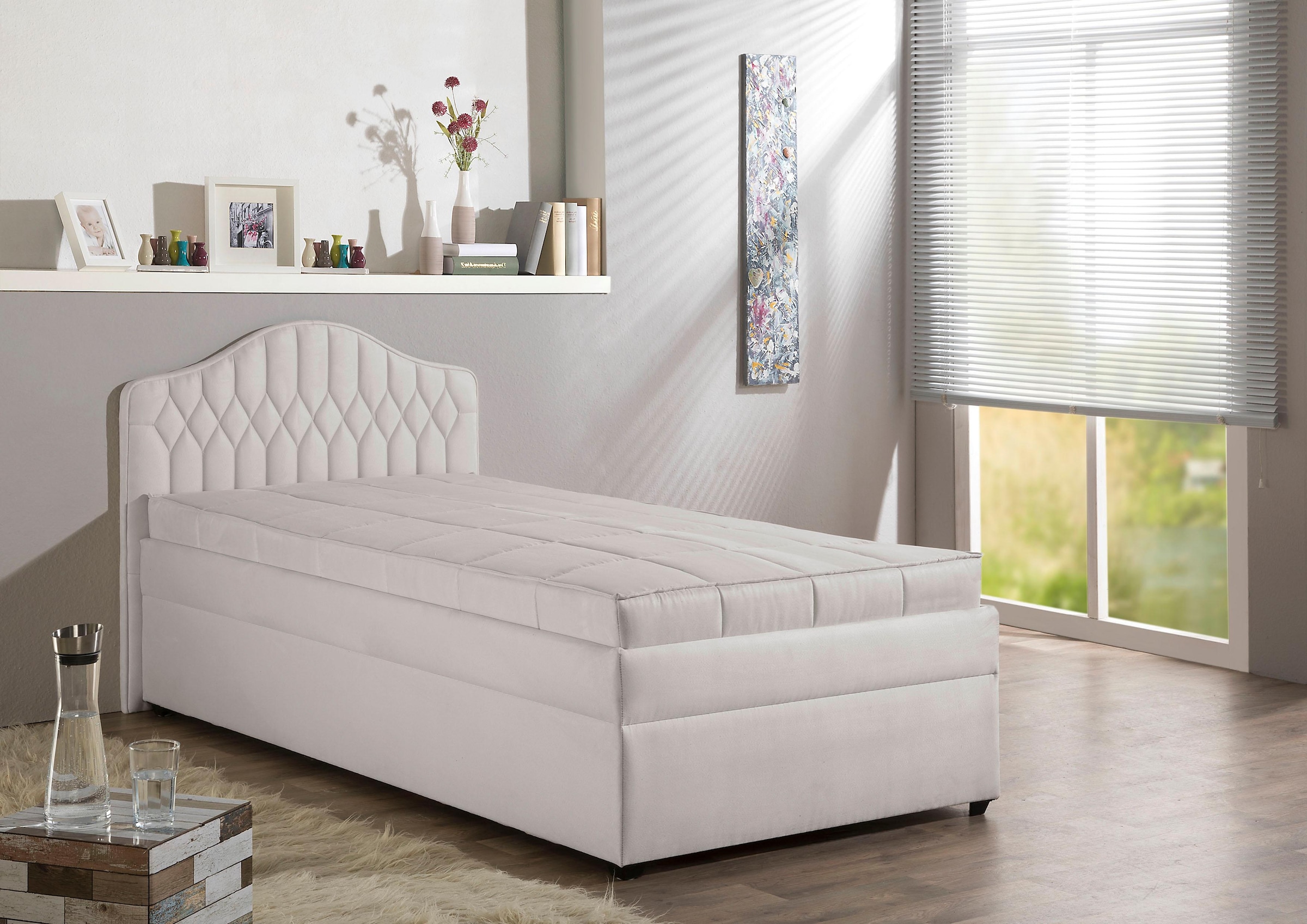 Polsterbett MAINTAL, B:110cm, grau, Betten