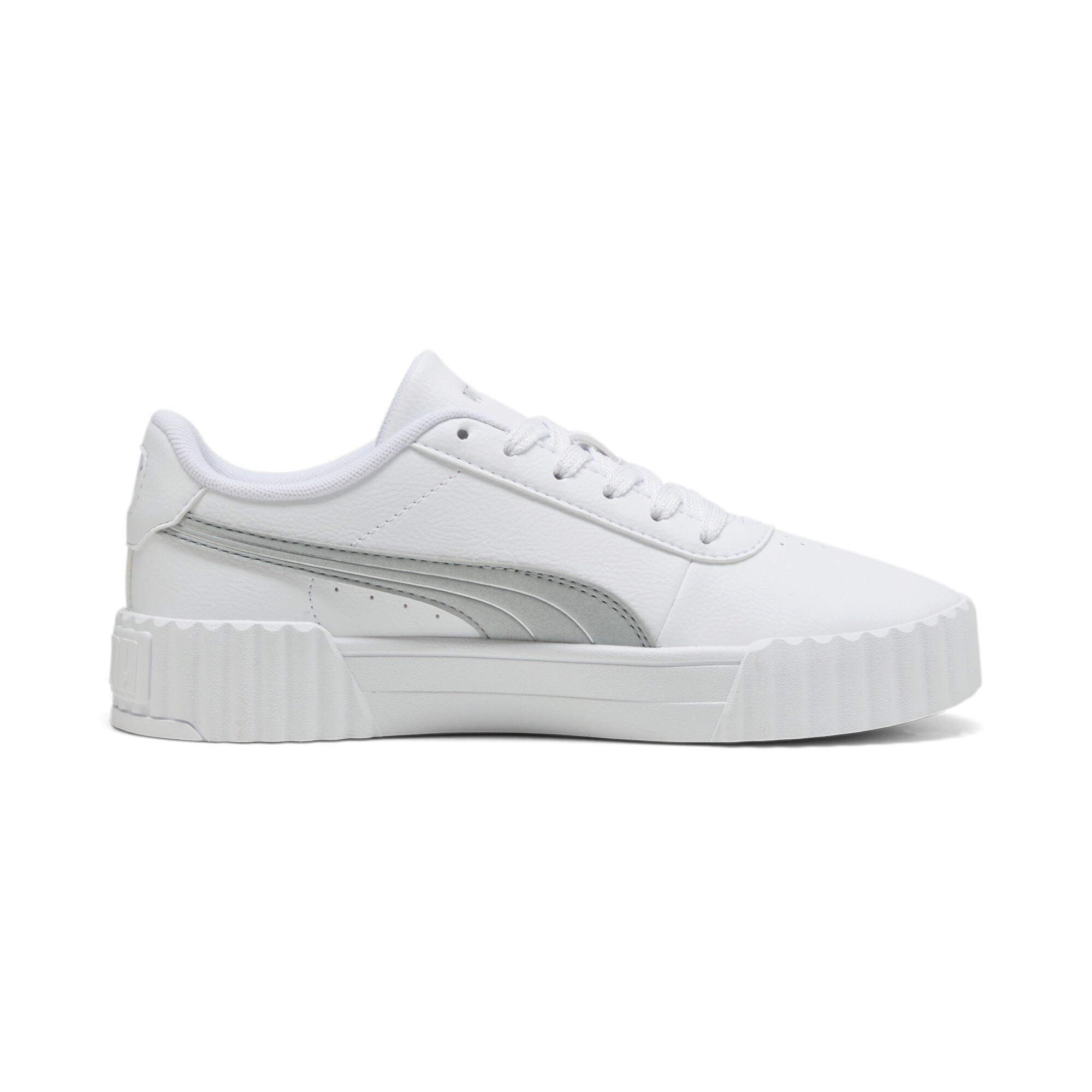 Sneaker PUMA "CARINA 3.0 AQUA METALLICS", Damen, Gr. 40, weiß (puma weiß, puma silber), Schuhe Sneaker 2