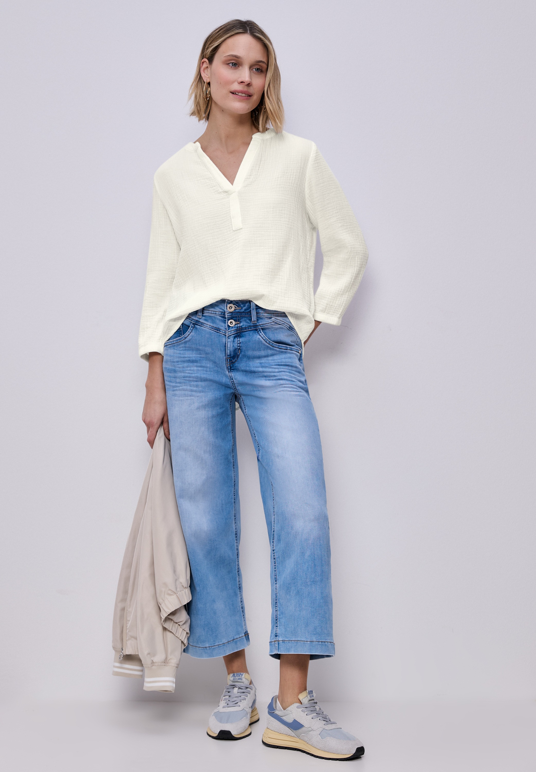 Street One Shirt Blouse White 44 2