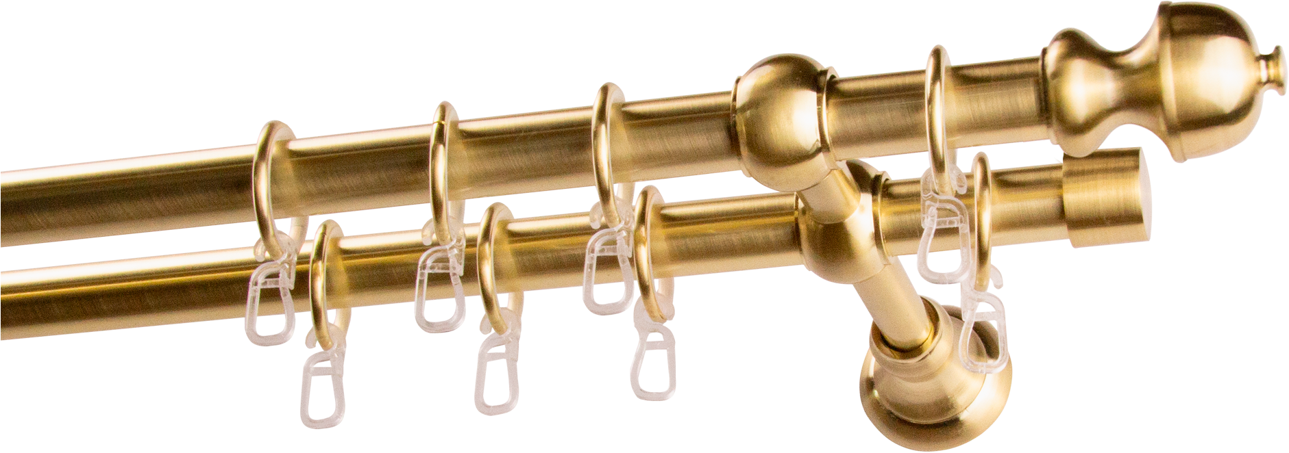 GARESA Gardinenstange "ANDREA" Ø 20 mm 2 läufig-läufig Wunschmaßlänge Vorha günstig online kaufen