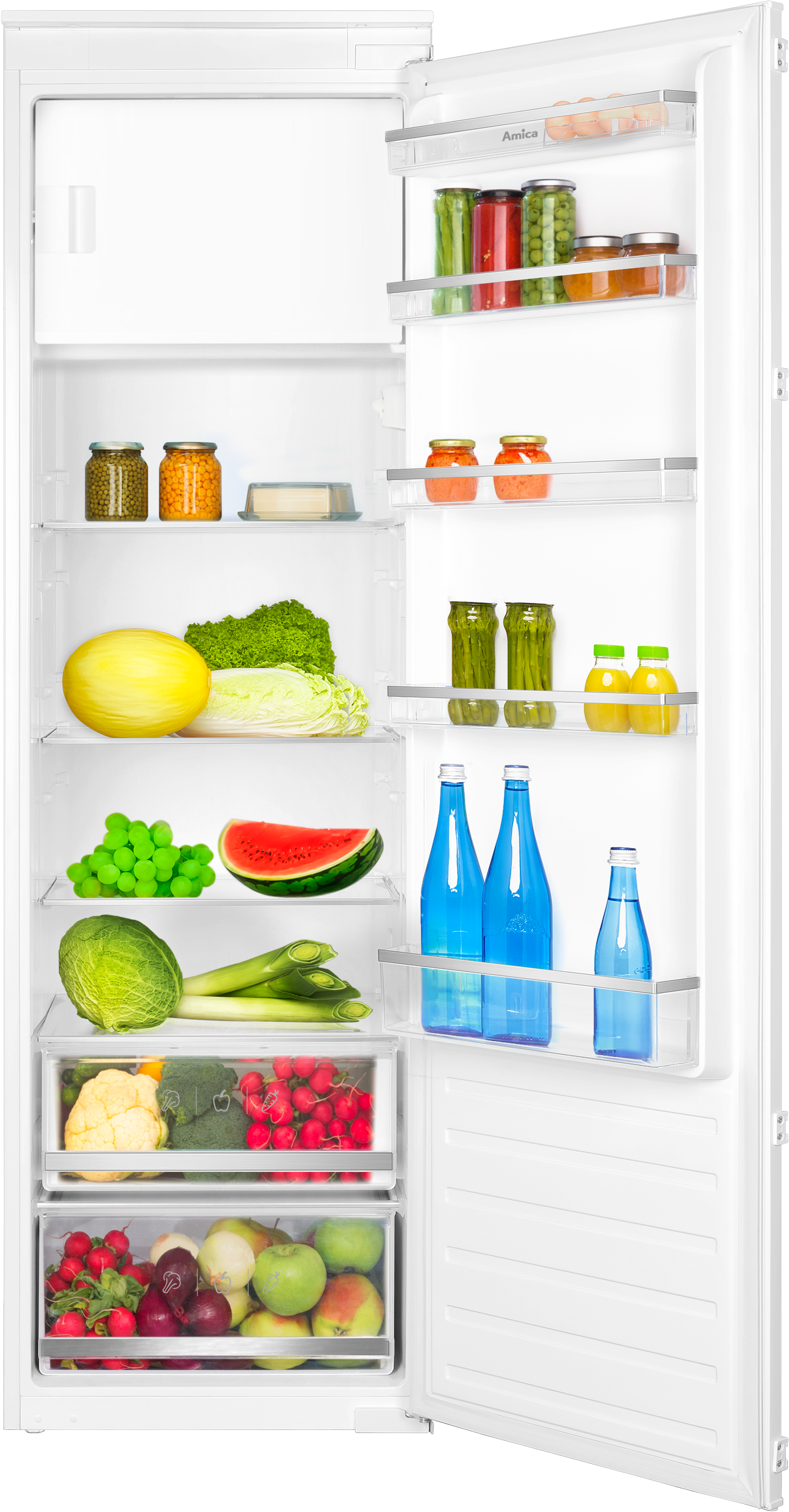 Amica Einbaukühlschrank "EKSS 367 201" 176,9 cm hoch 54 cm breit Silberne A günstig online kaufen