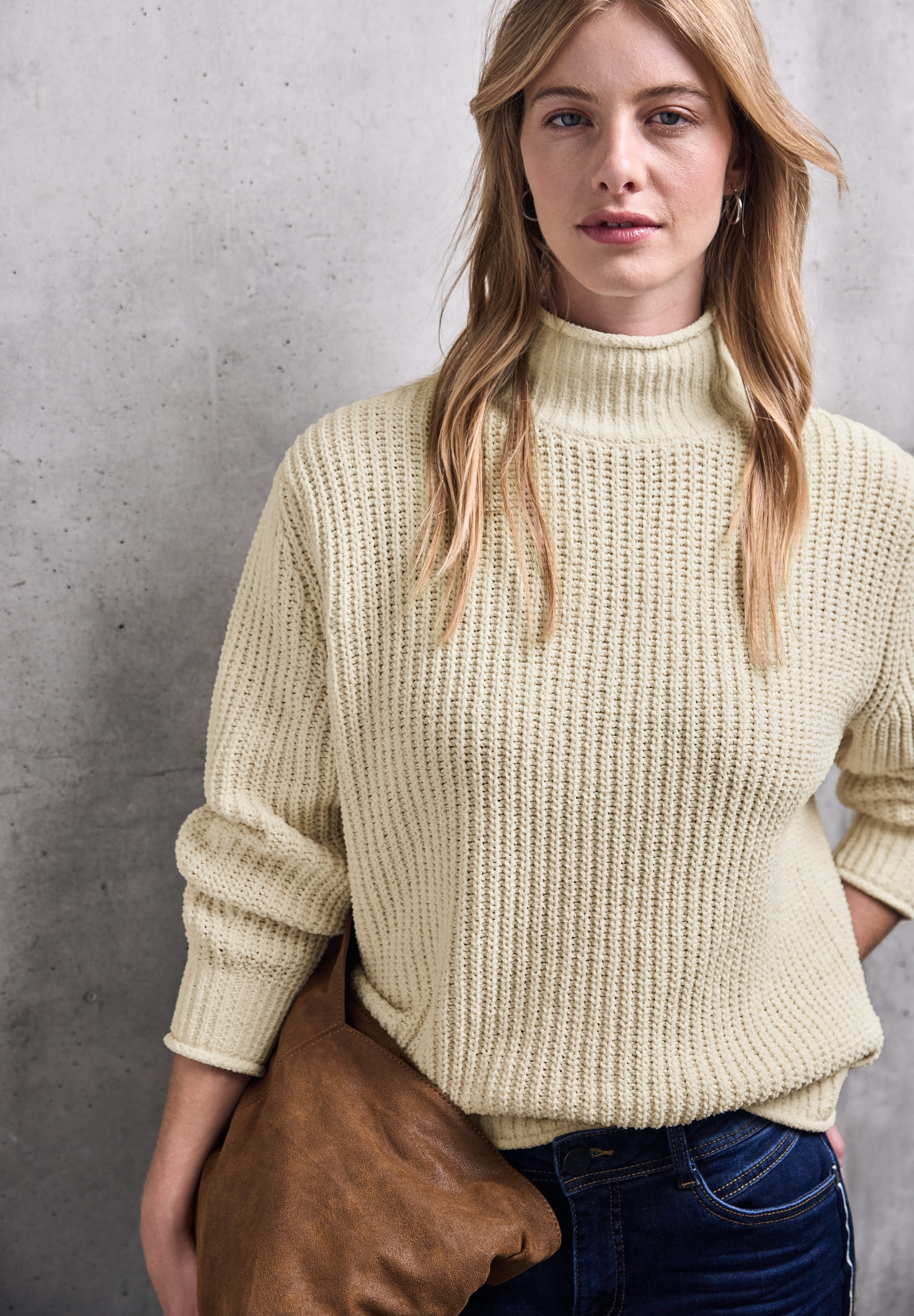 STREET ONE STUDIO Strickpullover aus softem Materialmix
