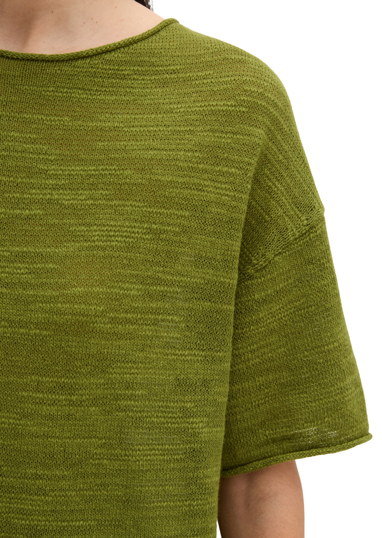 Marc O'Polo Strickpullover »aus Leinen-Baumwolle-Mix«