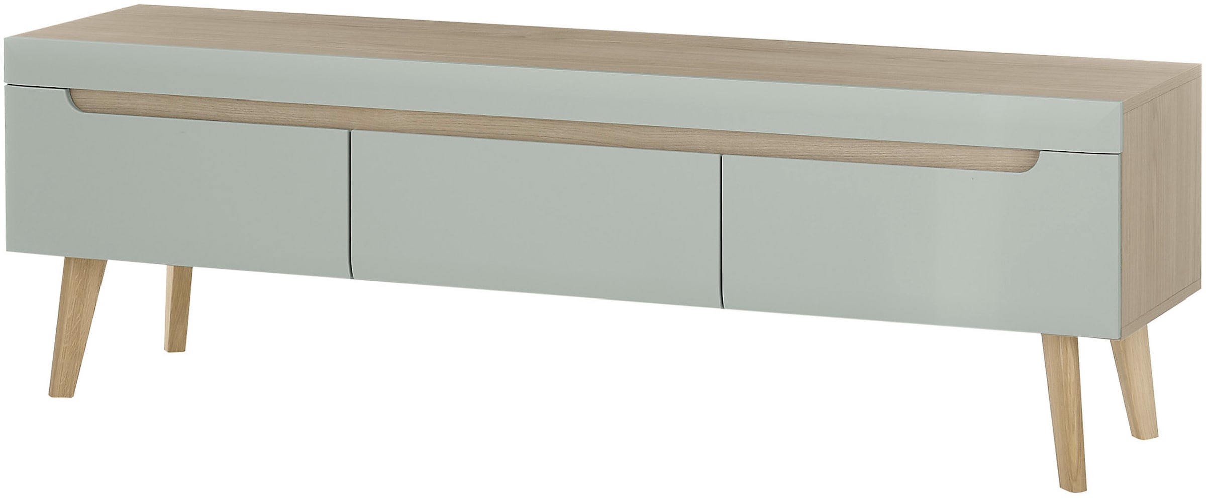INOSIGN Lowboard »Torge, TV-Unterschrank, TV-Kommode, Fernsehschrank, TV-Board«, (1 St.), abgeschrägte Füße, drei Farben, Scandi Design, 160 cm breit