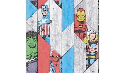 Papiertapete »Marvel Wood Panel«, Holz