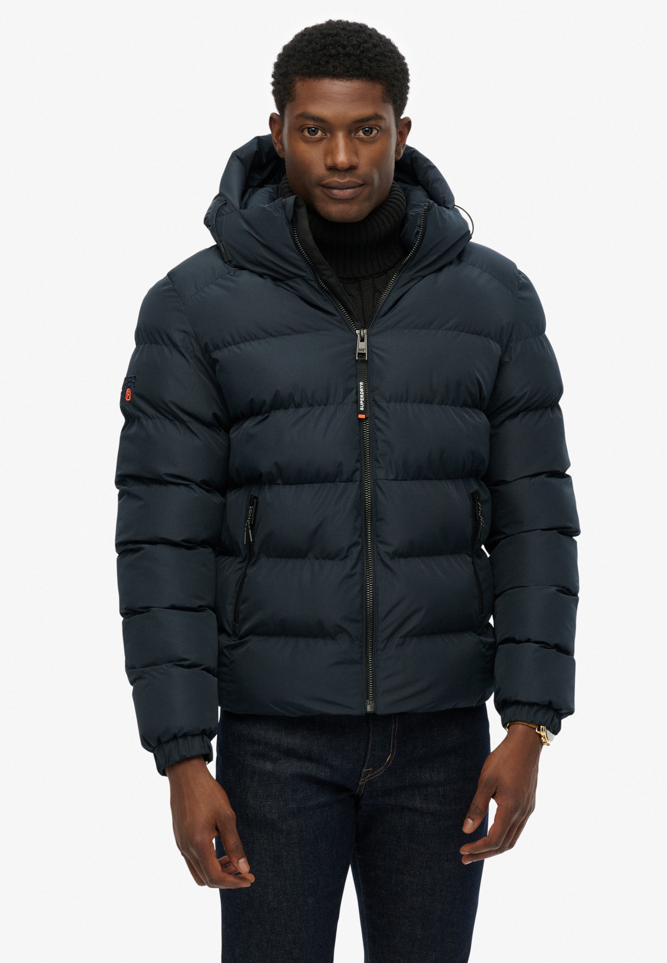 Superdry Steppjacke "HOODED SPORTS PUFFER JACKET" mit Kapuze Kunstfaser, re günstig online kaufen