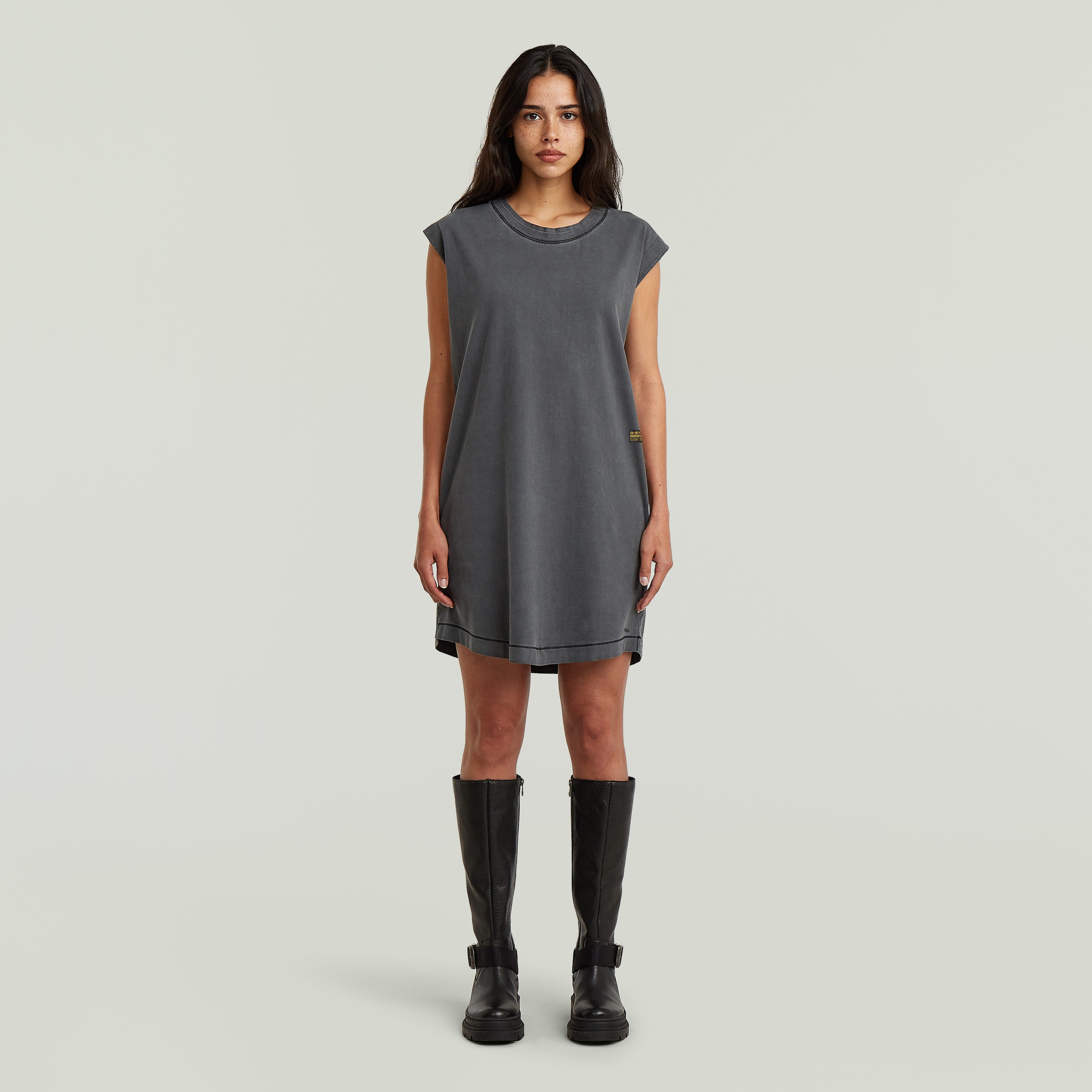 G-STAR Jerseykleid Eingrifftaschen mit Taschen in der Seitennaht