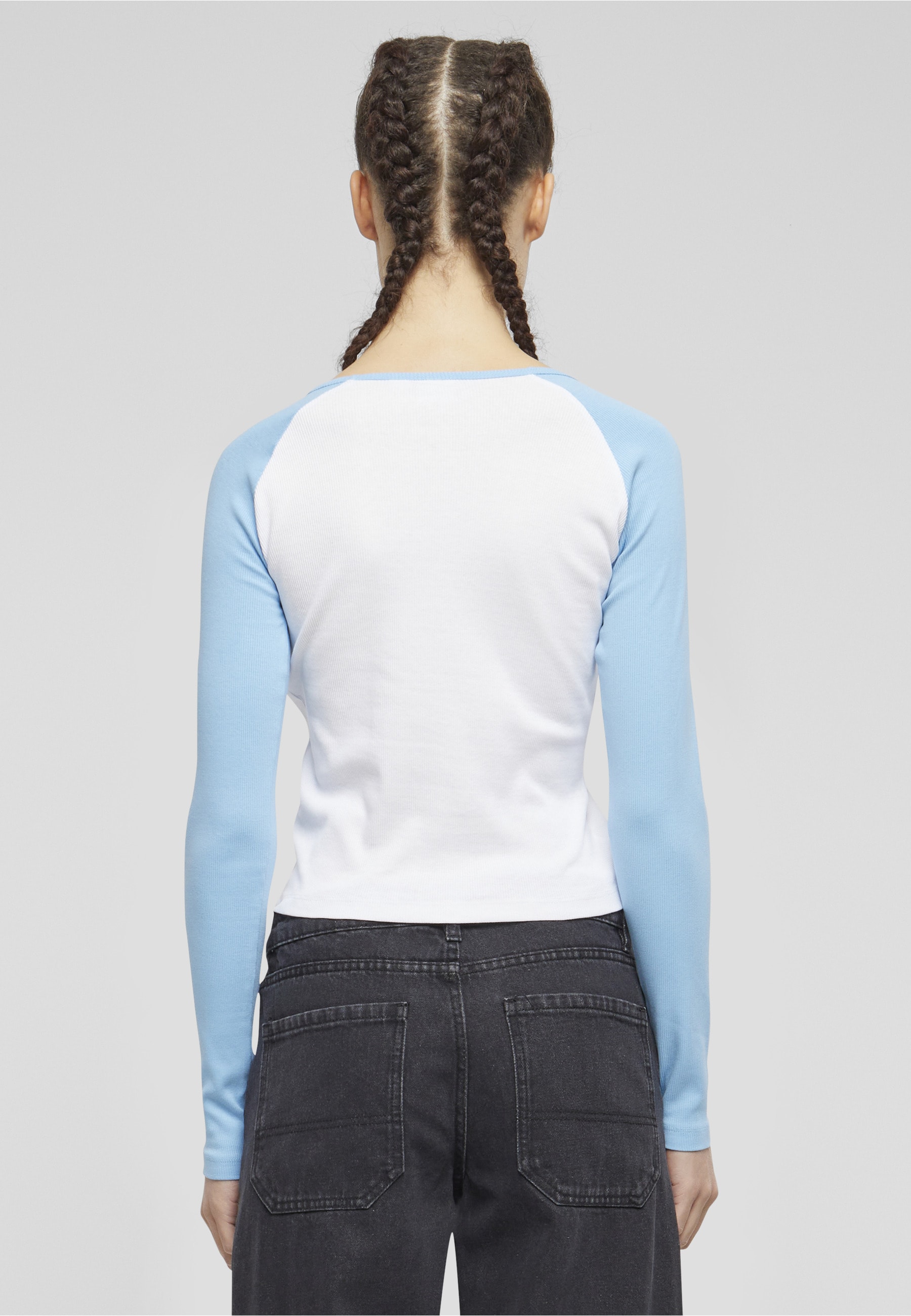 Karl Kani T-Shirt »Karl Kani Damen KW241-043-2 Karl Kani Varsity Crop Block Rib Ls« 1 Stk.
