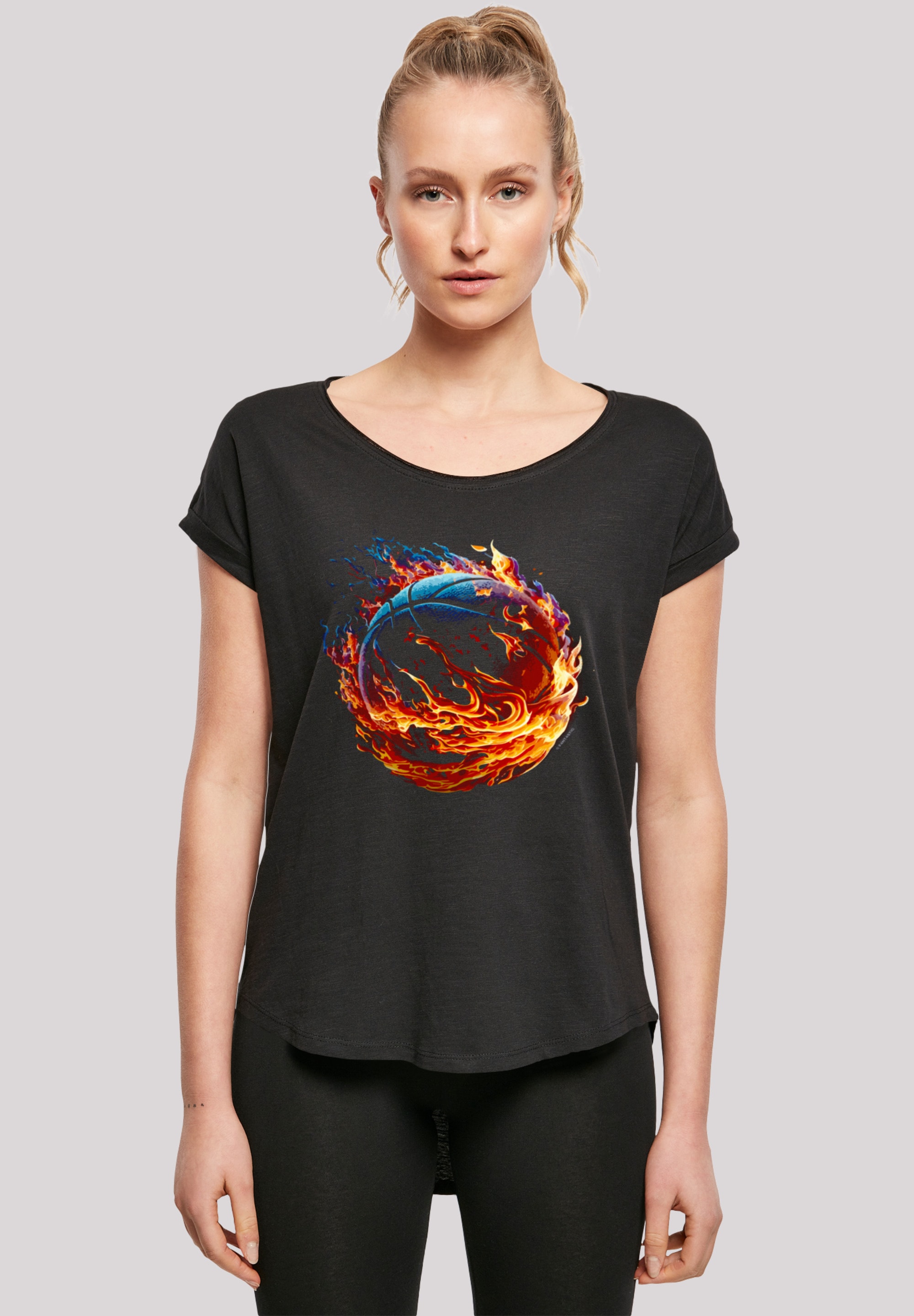 F4NT4STIC T-Shirt "Basketball On Fire Sport LONG", Print günstig online kaufen