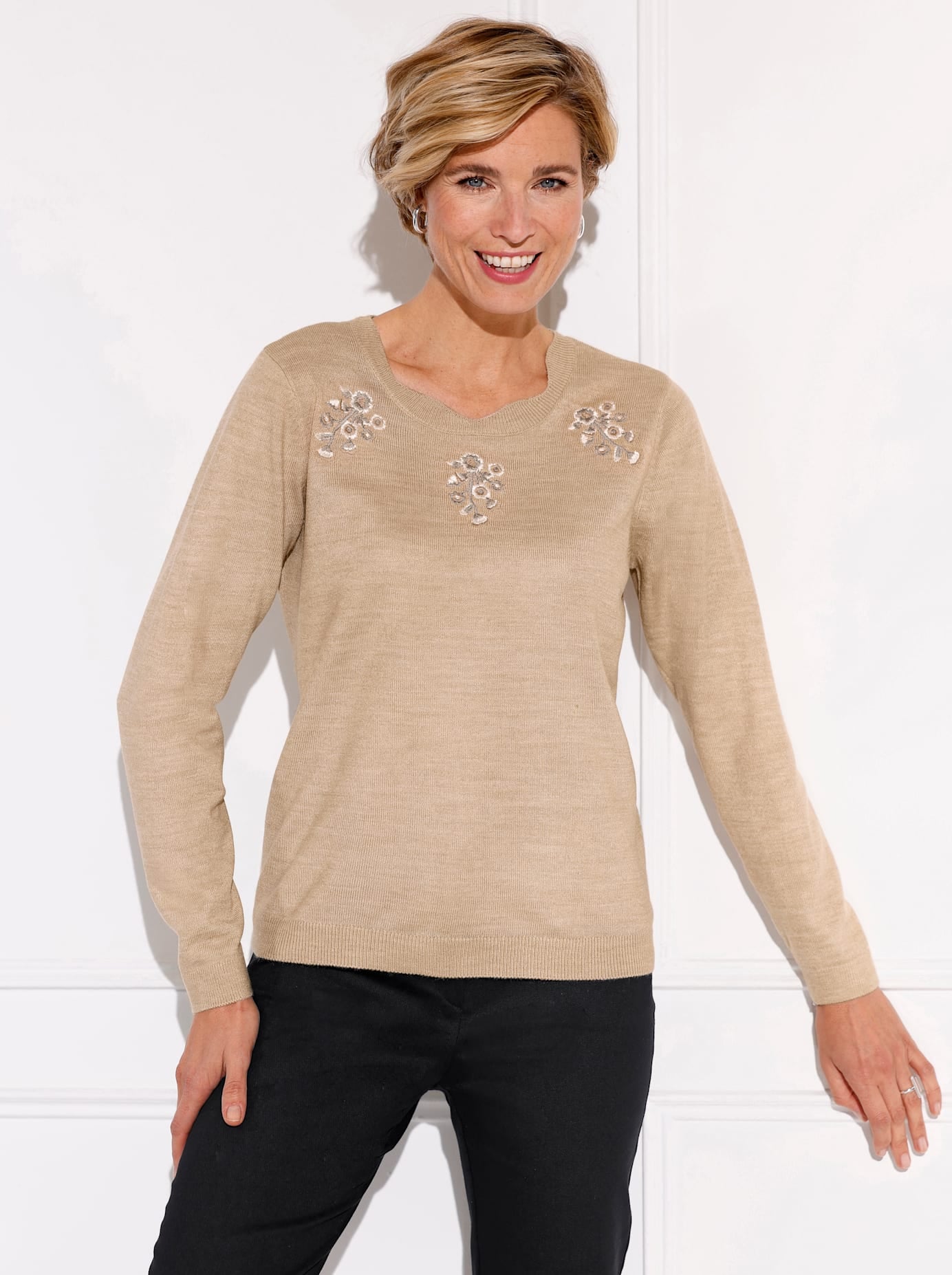 Classic Basics Strickpullover "Langarm-Pullover" günstig online kaufen