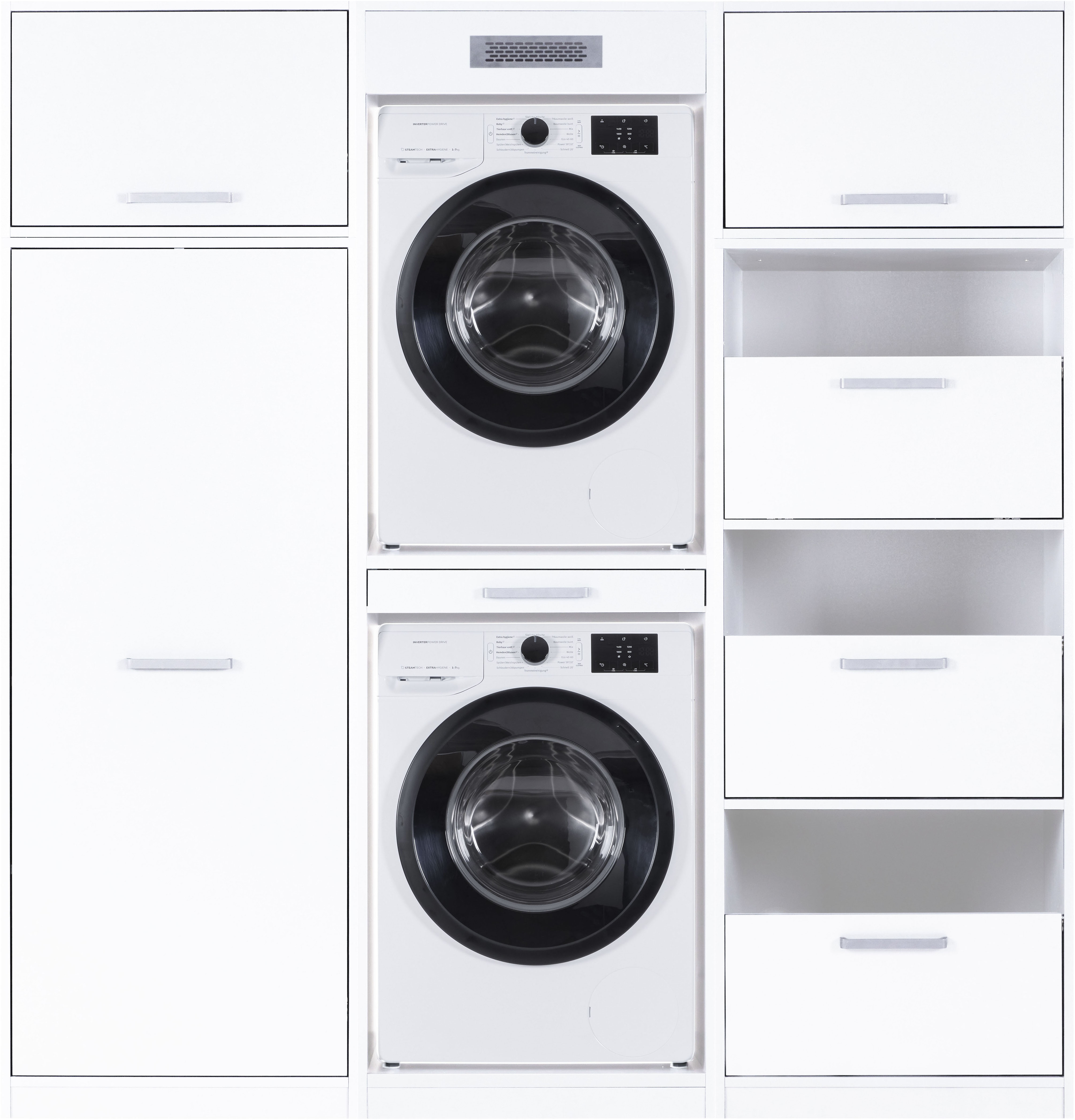 Inter Link Mehrzweckschrank-Set "Norela, Waschmaschinenumbauschrank, Geräteschrank mit Wäscheschrank" 5 Stk. tlg.