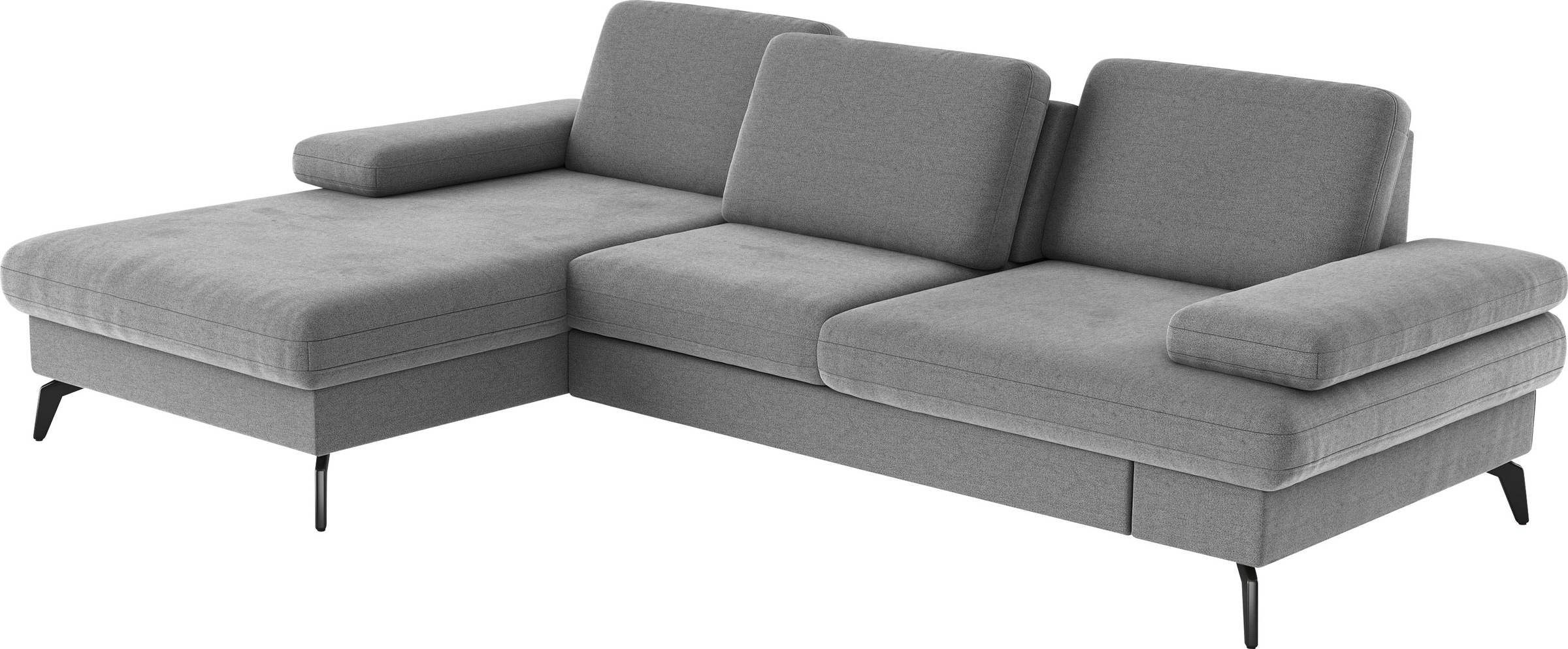 sit&more Ecksofa »Morris L-Form, inkl. Sitztiefenverstellung«, wahlweise mit Armteilverstellung, Bettfunktion & Bettkasten
