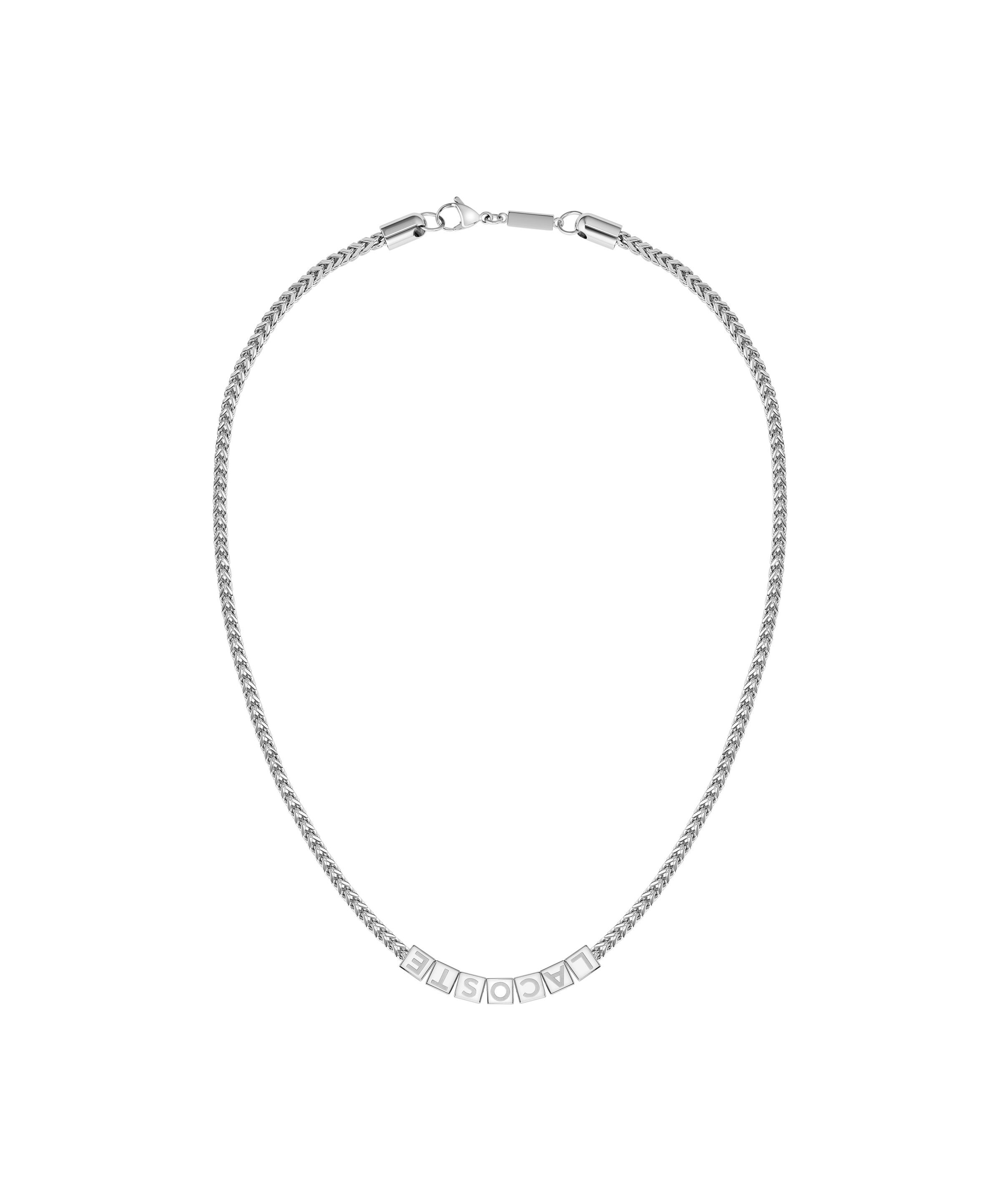Edelstahlkette LACOSTE "SCRIPT", edelstahlfarben, Halsketten, Damen, Edelstahl, L: 58 B: 4mm, Edelstahlkette, B:4mm 2