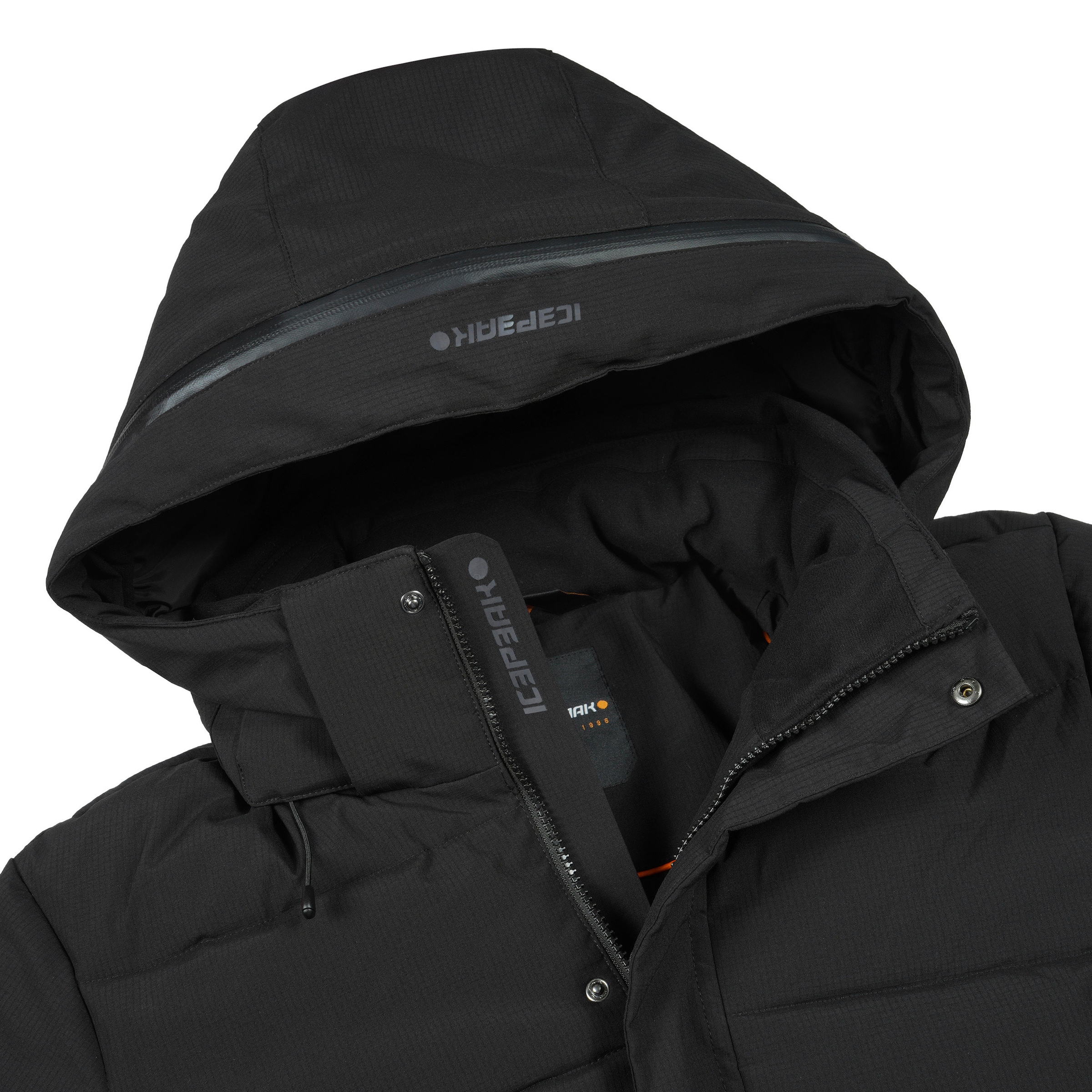 Icepeak Steppjacke »H STEPPJACKE BIXBY«, mit Kapuze, mit kontrastfarbenem Markenpatch am Oberarm