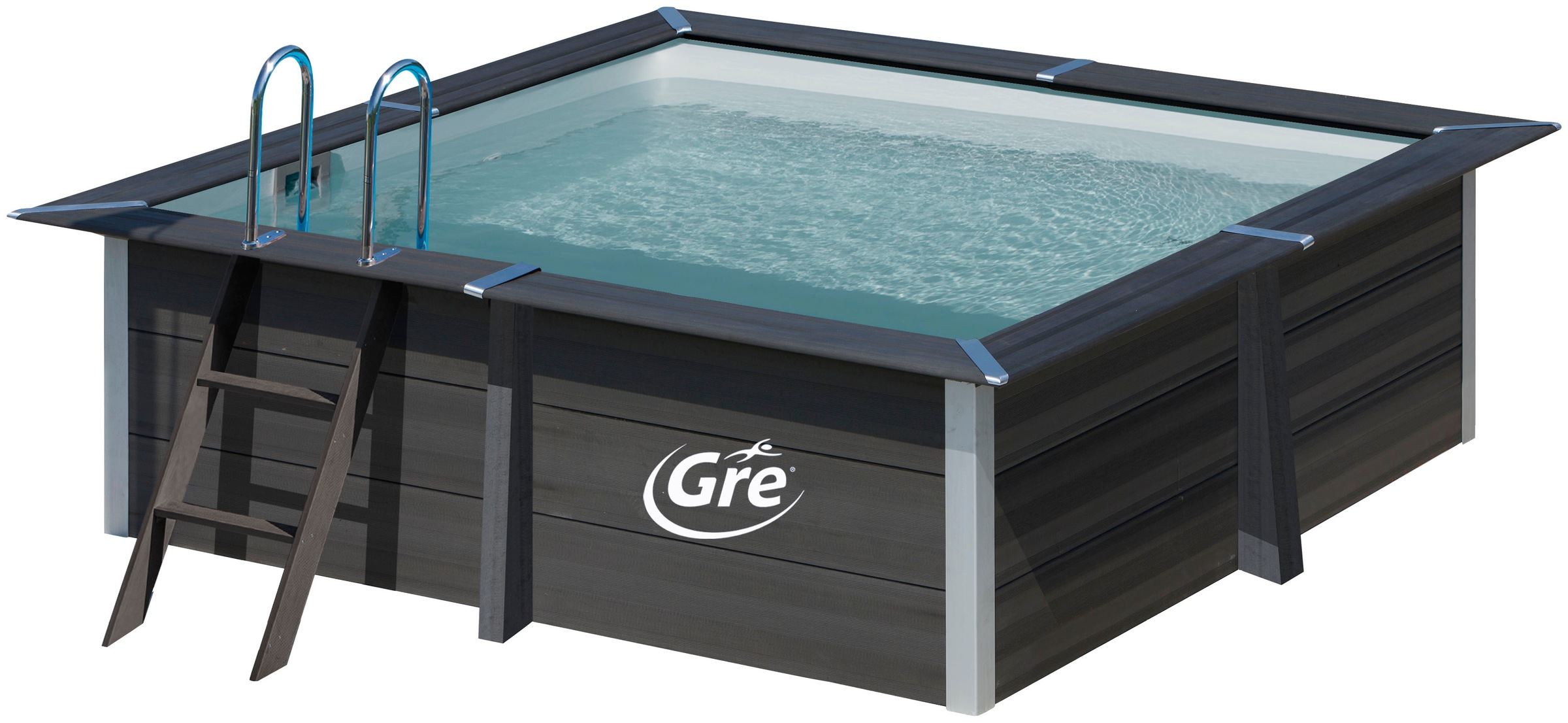 Gre Rechteckpool »Avantgarde inkl. Zubehör«, (Komplett-Set, 6 tlg.), Höhe: 96 cm, in versch. Größen erhältlich