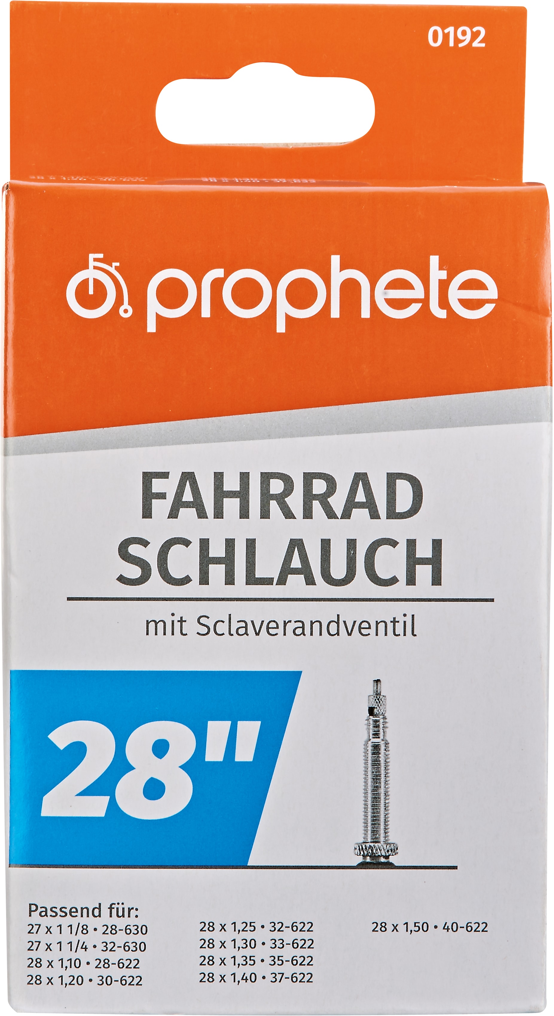 Prophete Fahrradschlauch "für Reifengröße 27/28""